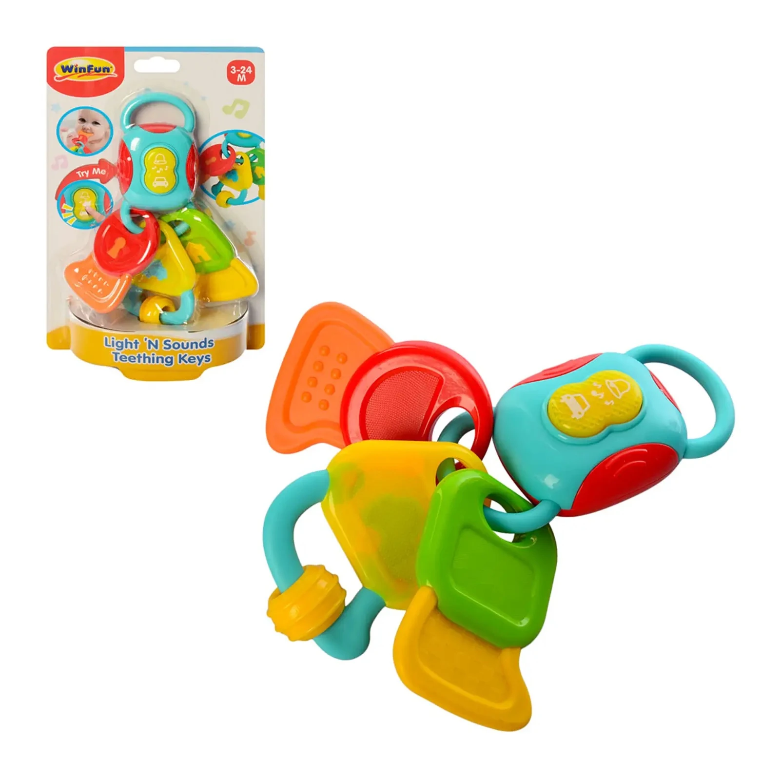 Брязкальце-прорізувач WinFun брелок ключі світло музика 0185-NL Фото №:1