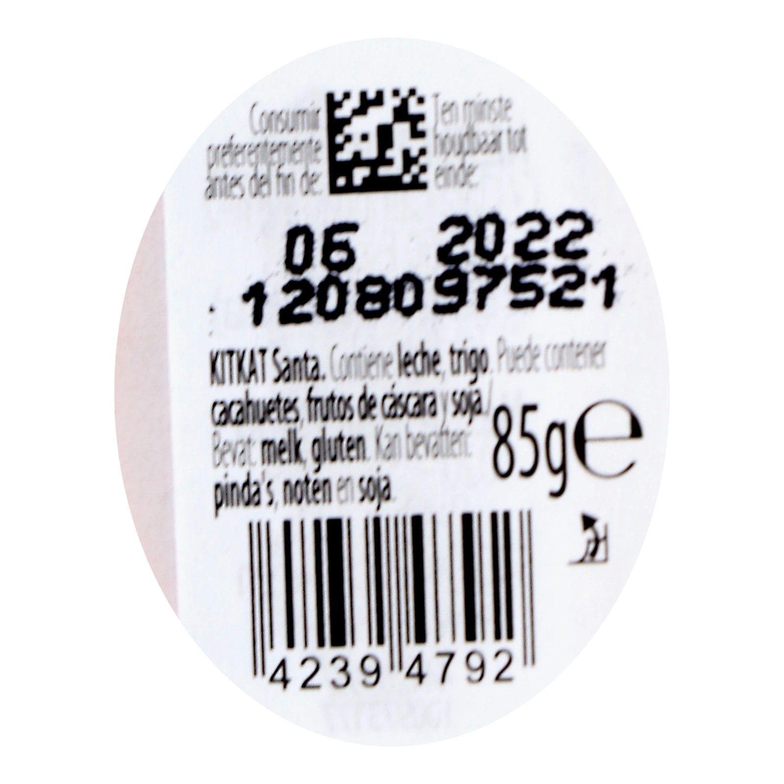 Фігурка шоколадна Kit Kat Санта з молочного шоколаду з пшеничними кріпсами 85г Фото №:3