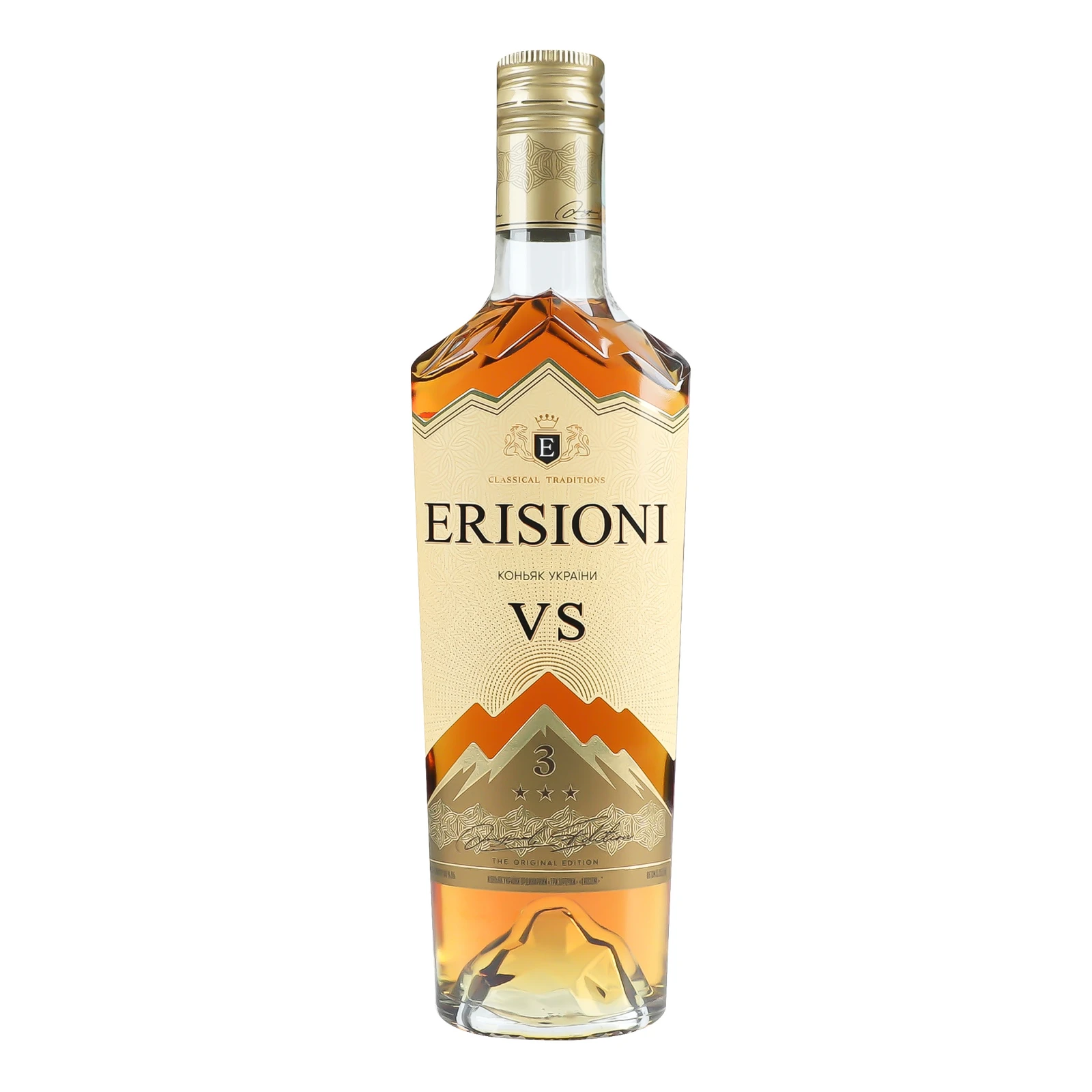 Коньяк Erisioni VS Три зірки ординарний 40% 0.25л Фото №:1