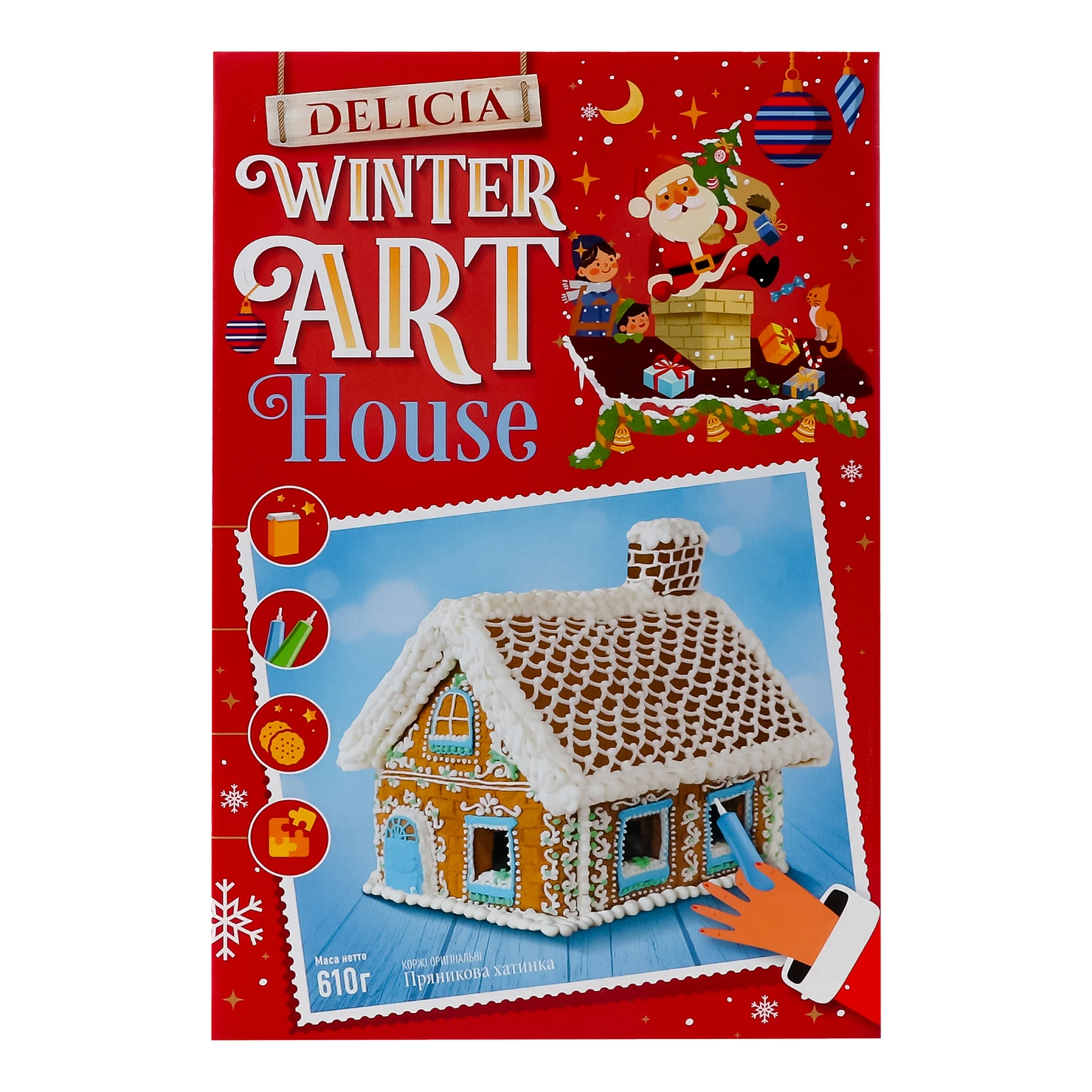 Коржі Deliciа оригінальні Пряникова хатинка 610г Фото №:1