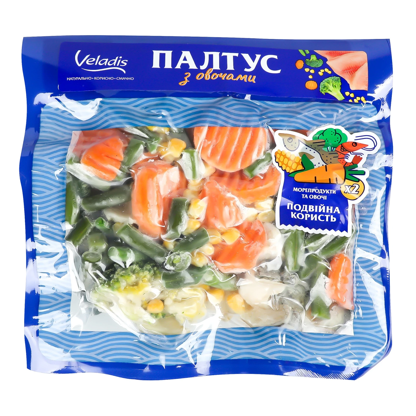 Палтус Veladis морожений з овочами 400г Фото №:1