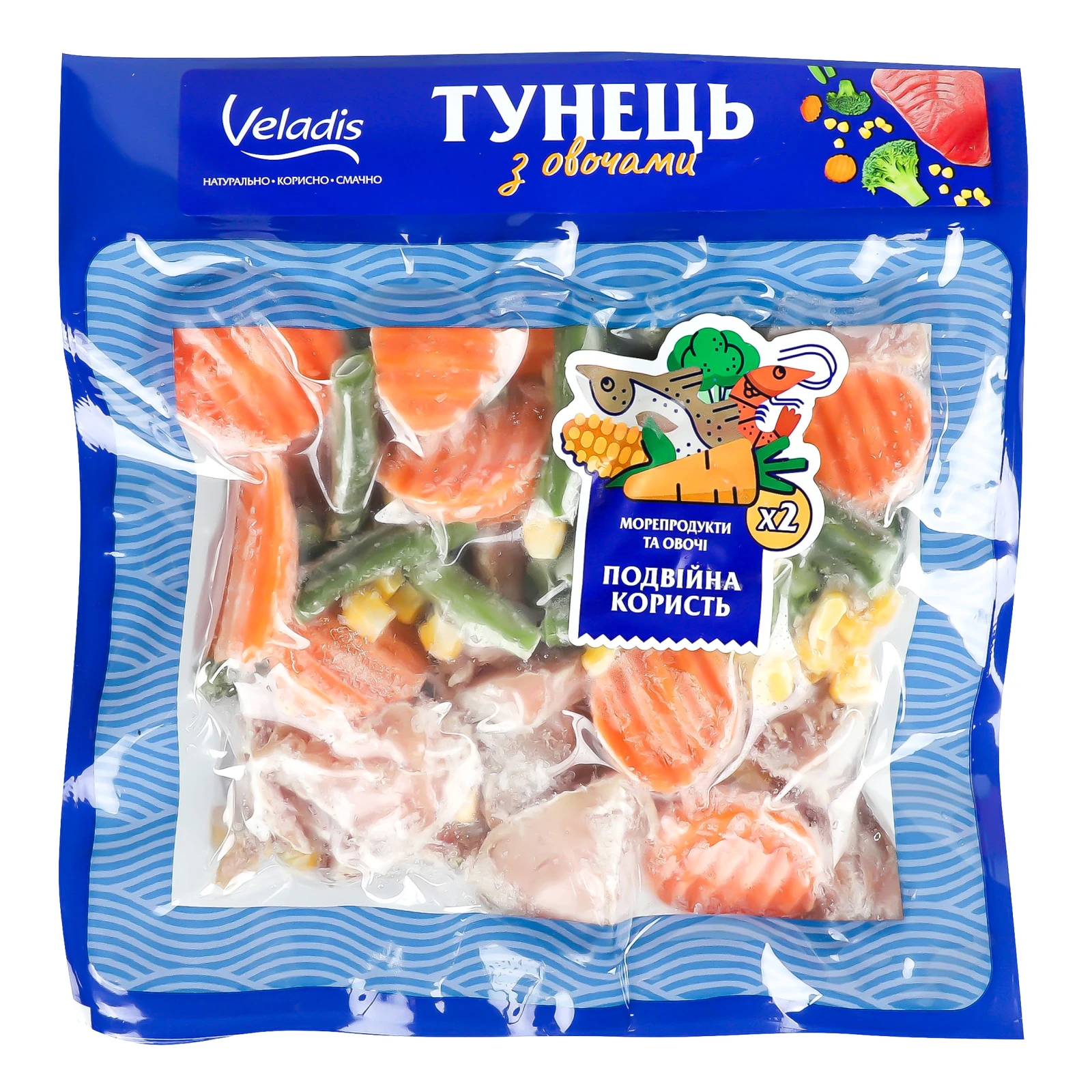 Тунець Veladis морожений з овочами 400г Фото №:1