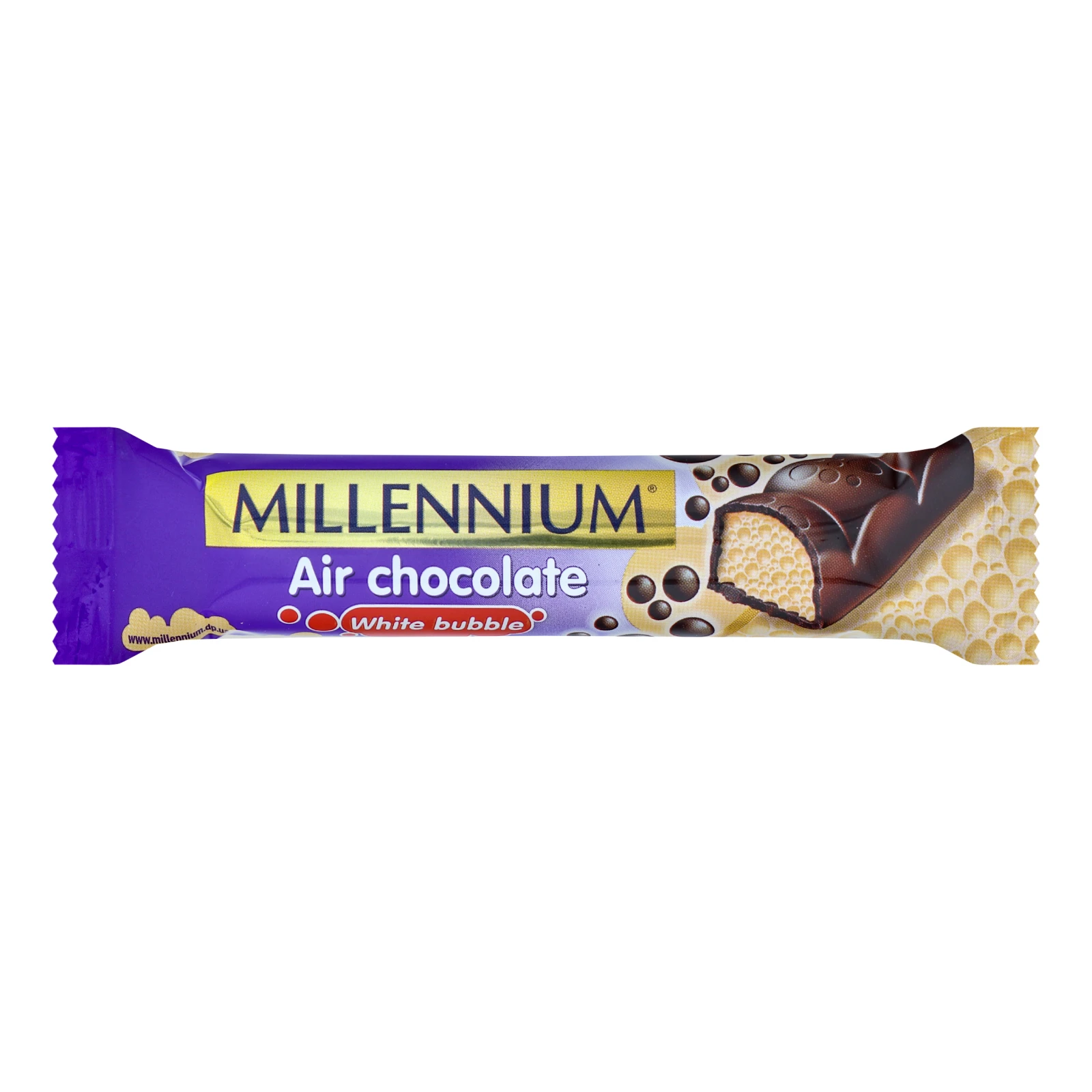 Шоколад Millennium молочний та білий пористий 22г