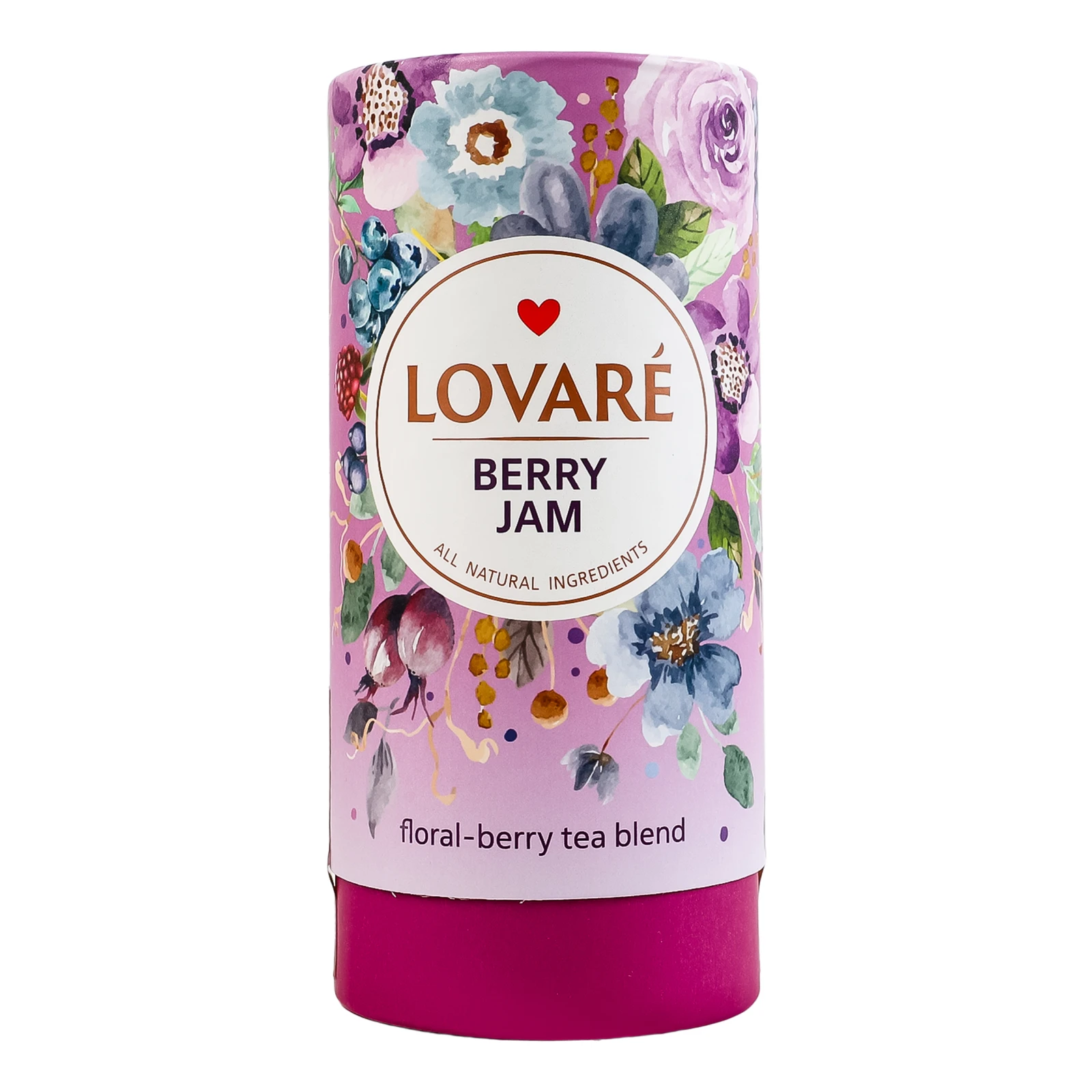 Чай Lovare Ягідний джем бленд квітково-ягідного з ароматом вишні, малини та смородини 80г Фото №:1