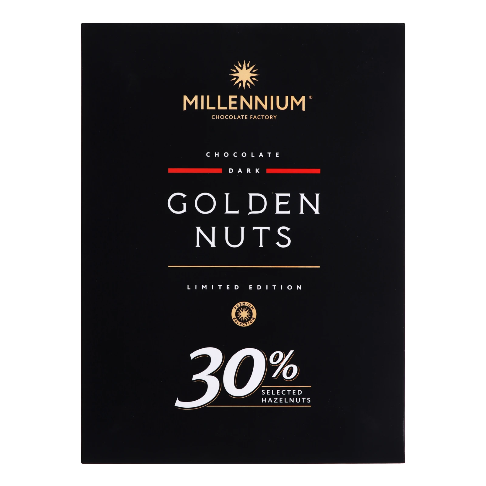 Шоколад Millennium Golden Nuts чорний з фундуком 1.1кг Фото №:2
