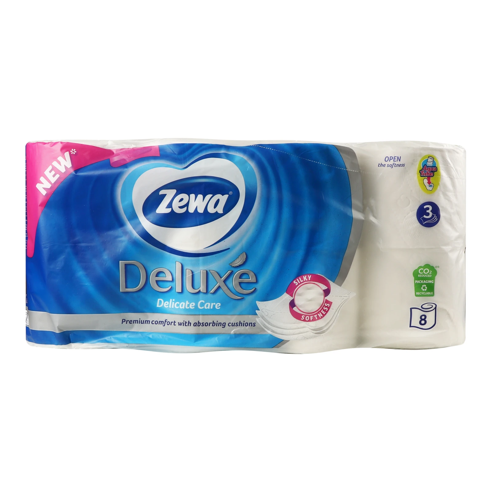 Папір туалетний Zewa Deluxe Delicate Care 3-х шаровий 8шт/уп Фото №:1