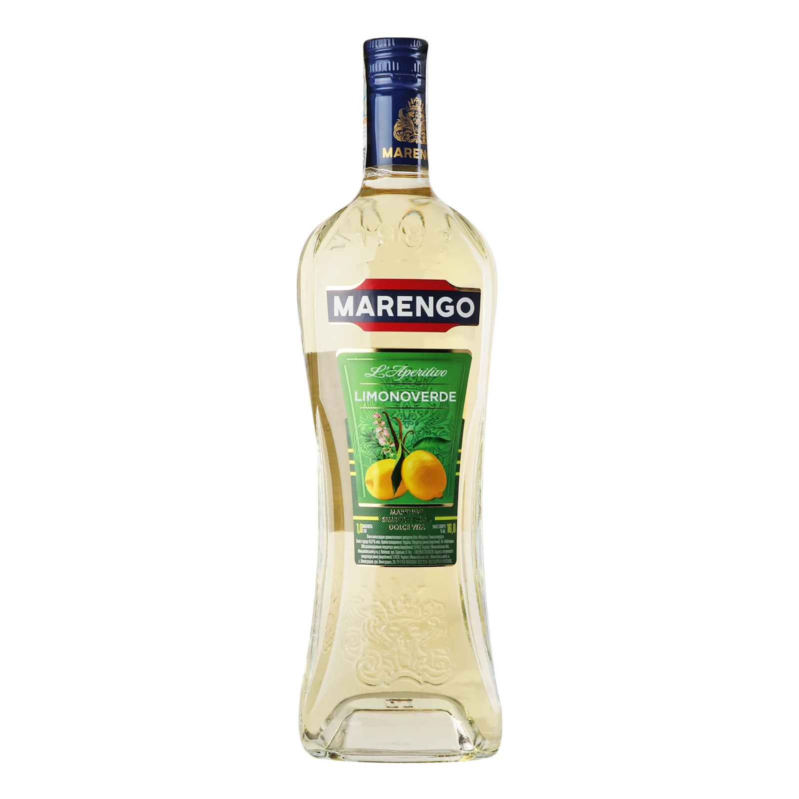 Вино Marengo Limonverde біле ароматизоване десертне 16% 1л Фото №:1