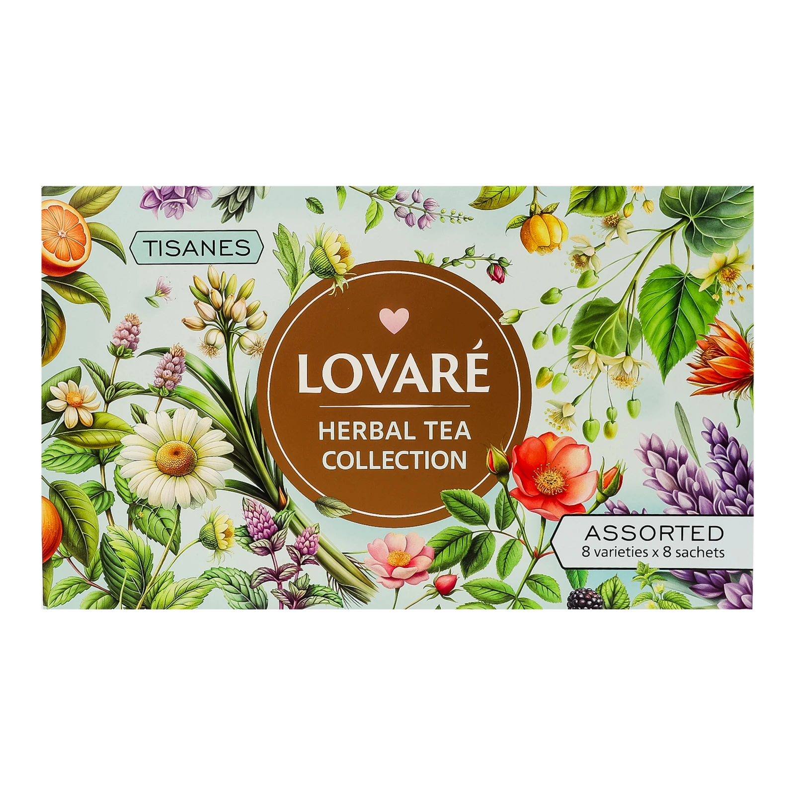 Набір чаю Lovare Herbal tea collection трав'яних 64шт Фото №:1