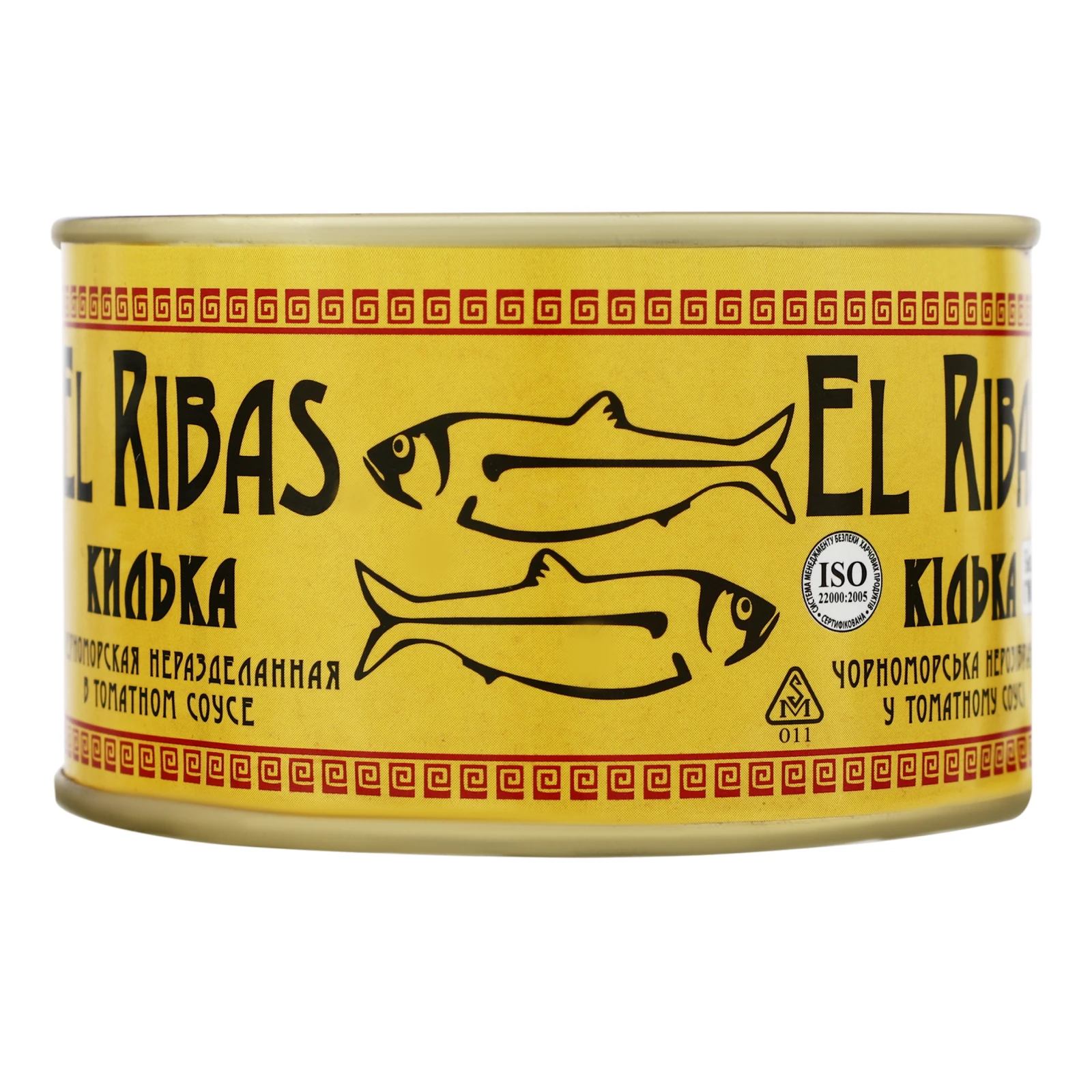 Консерви рибні  El Ribas Кілька чорноморська нерозібрана в томатному соусі 240г Фото №:1