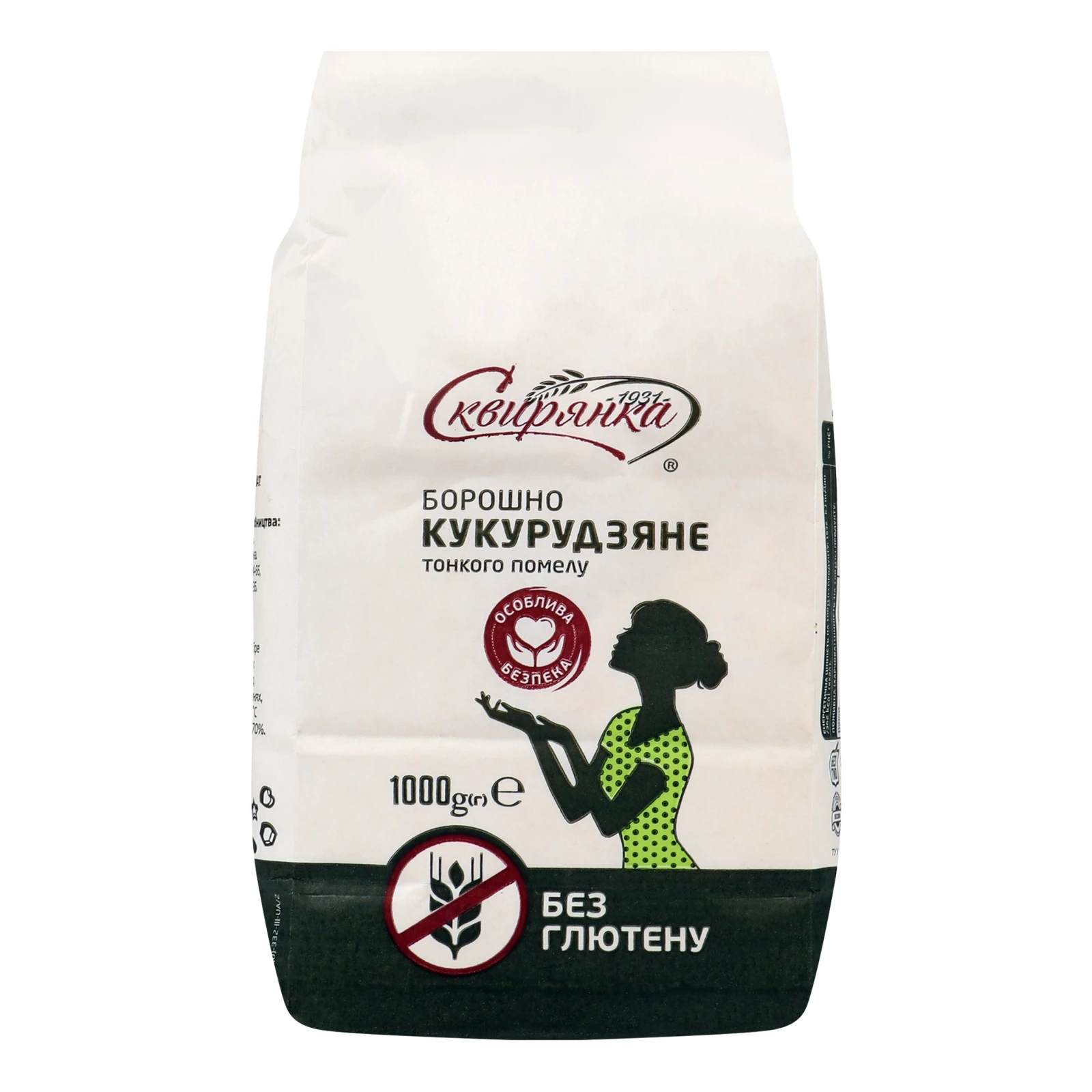 Борошно Сквирянка кукурудзяне тонкого помелу 1кг Фото №:1