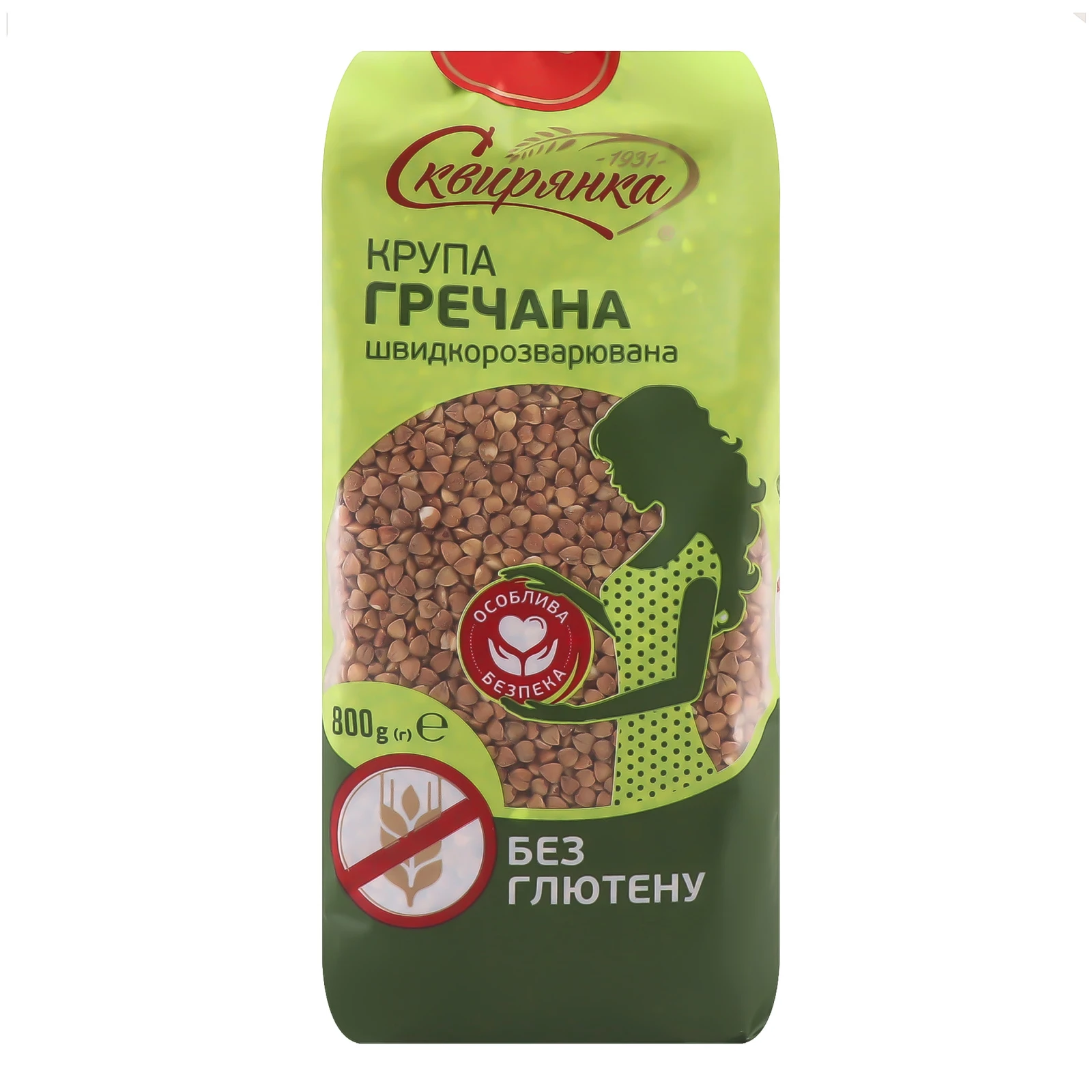 Крупа гречана Сквирянка ядриця швидкорозварювана 800г Фото №:1