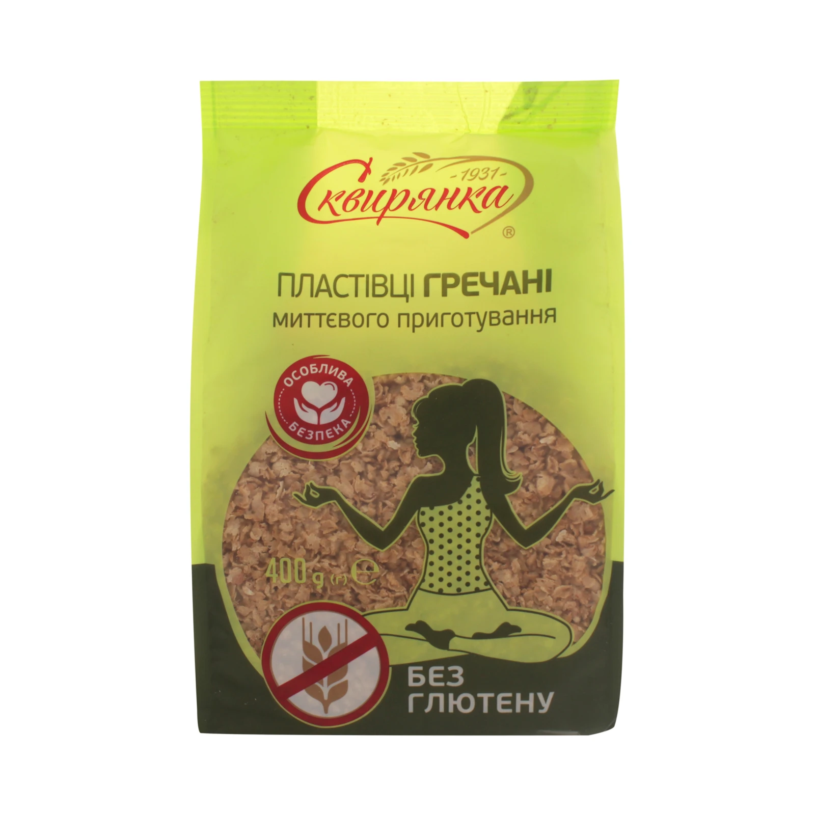 Пластівці Сквирянка гречані без глютену 400г Фото №:1