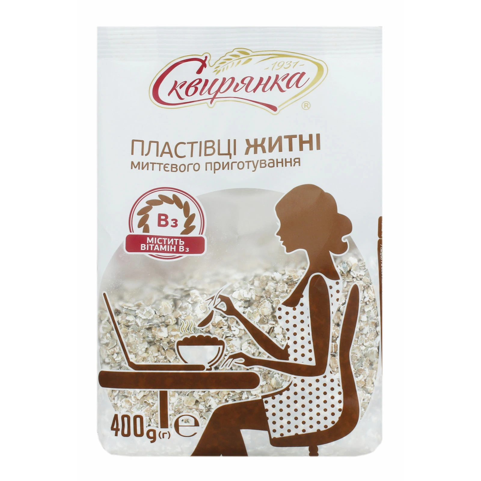 Пластівці Сквирянка миттєвого приготування житні 400г Фото №:1