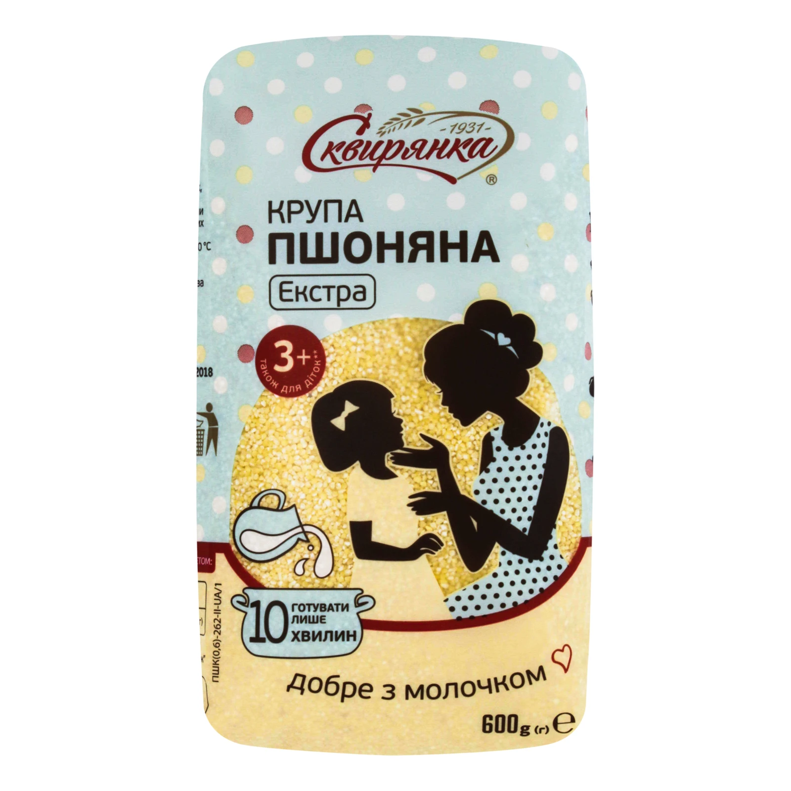Крупа Сквирянка Екстра пшоняна 600г Фото №:1