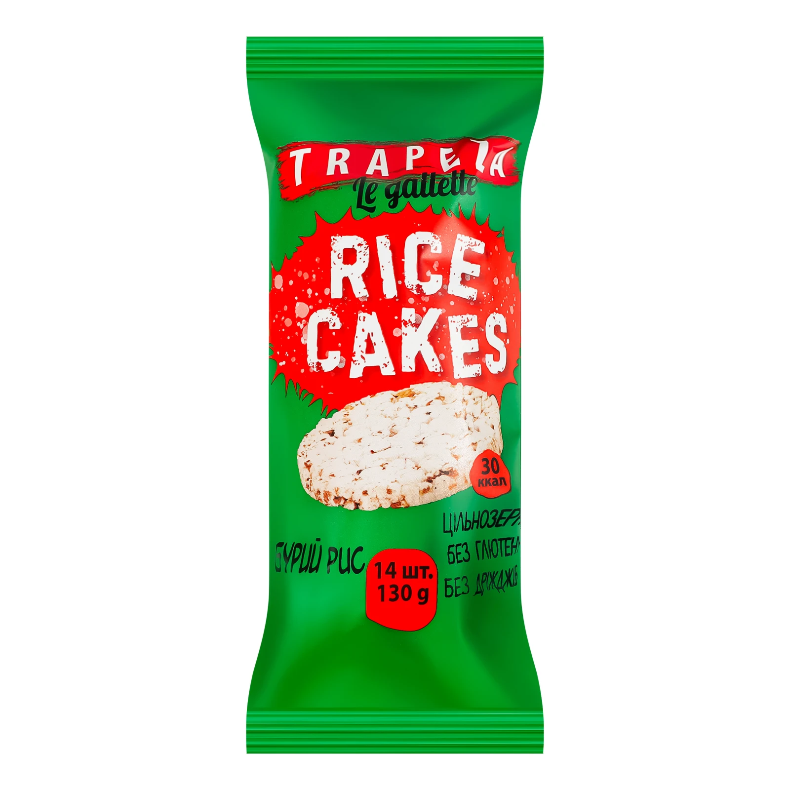 Хлібці Trapeza галети рисові Бурий рис 130г Фото №:1