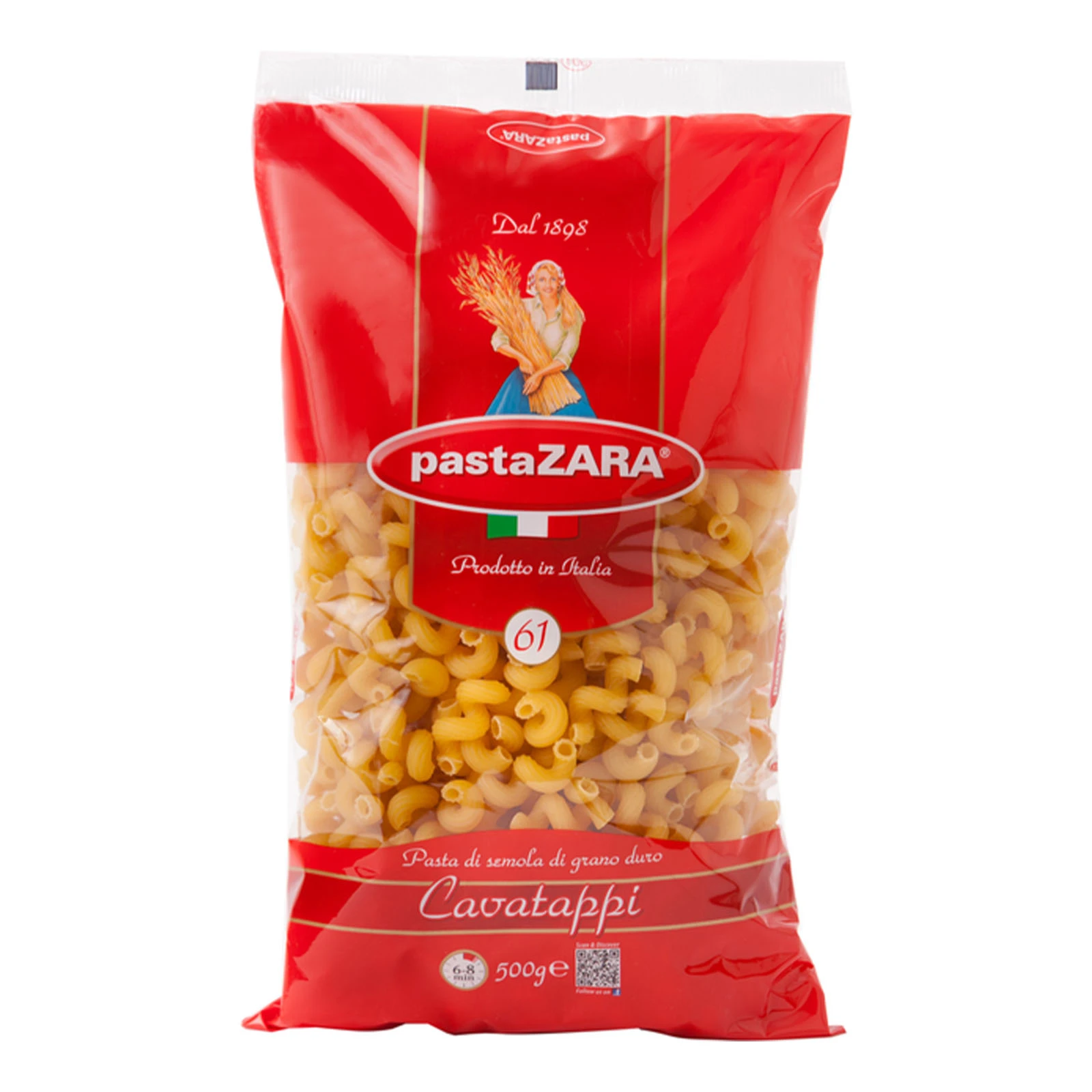 Макарони Pasta Zara 500г N61  Зіг-Заг Фото №:1