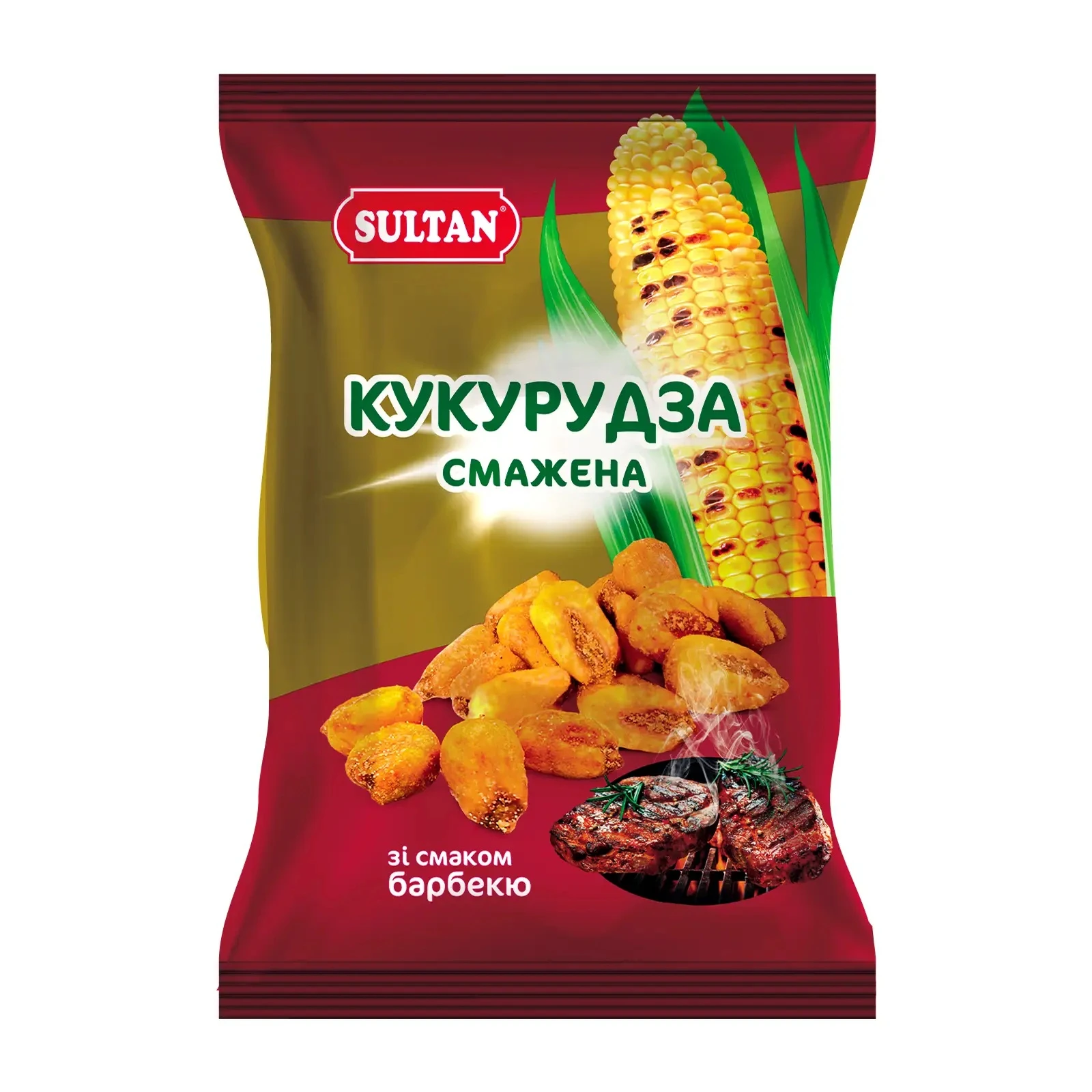 Кукурудза Sultan смажена солона зі смаком барбекю 60г Фото №:1