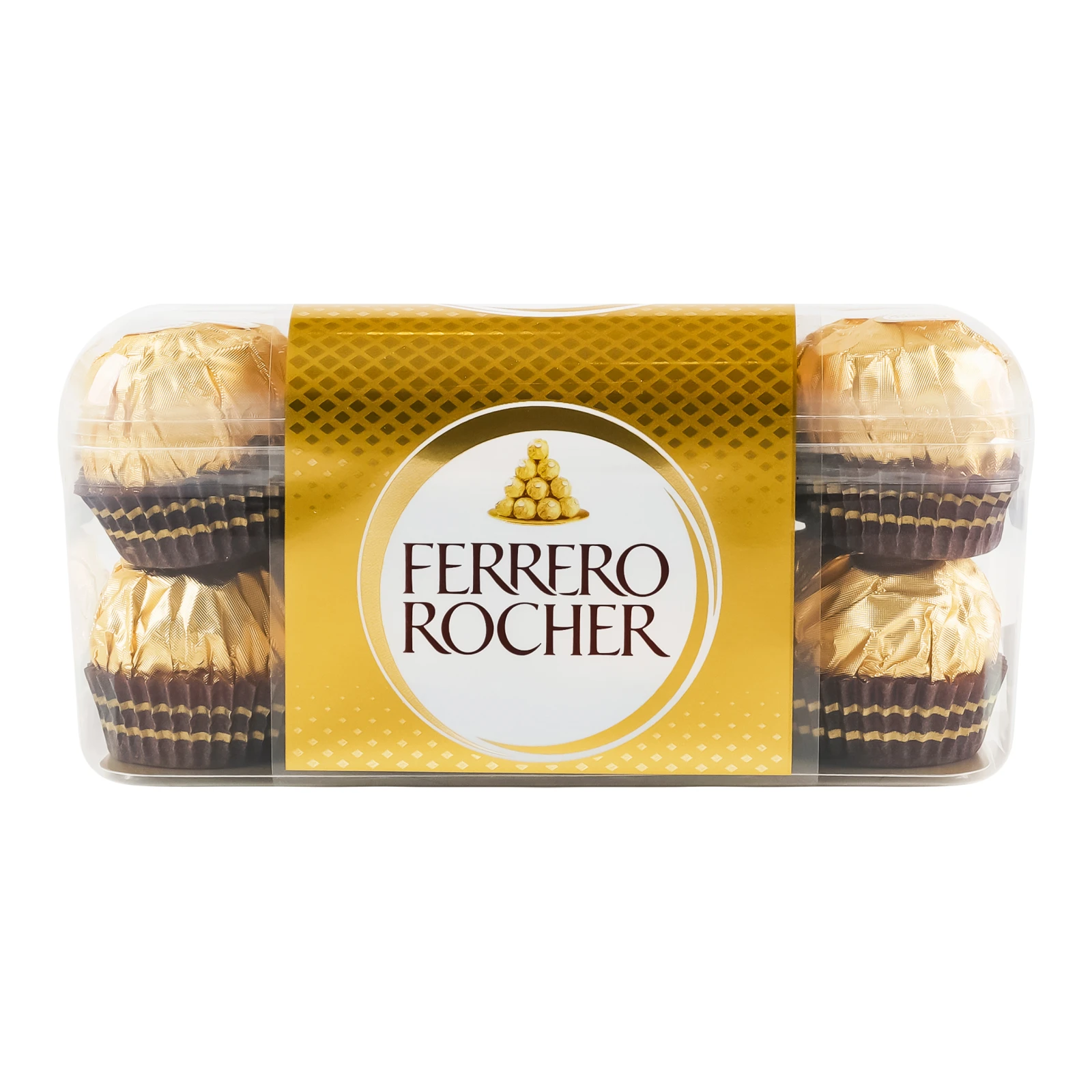 Цукерки Ferrero Rocher вафельні хрусткі покриті молочним шоколадом та подрібненими лісовими горіхами з начинкою 200г Фото №:1