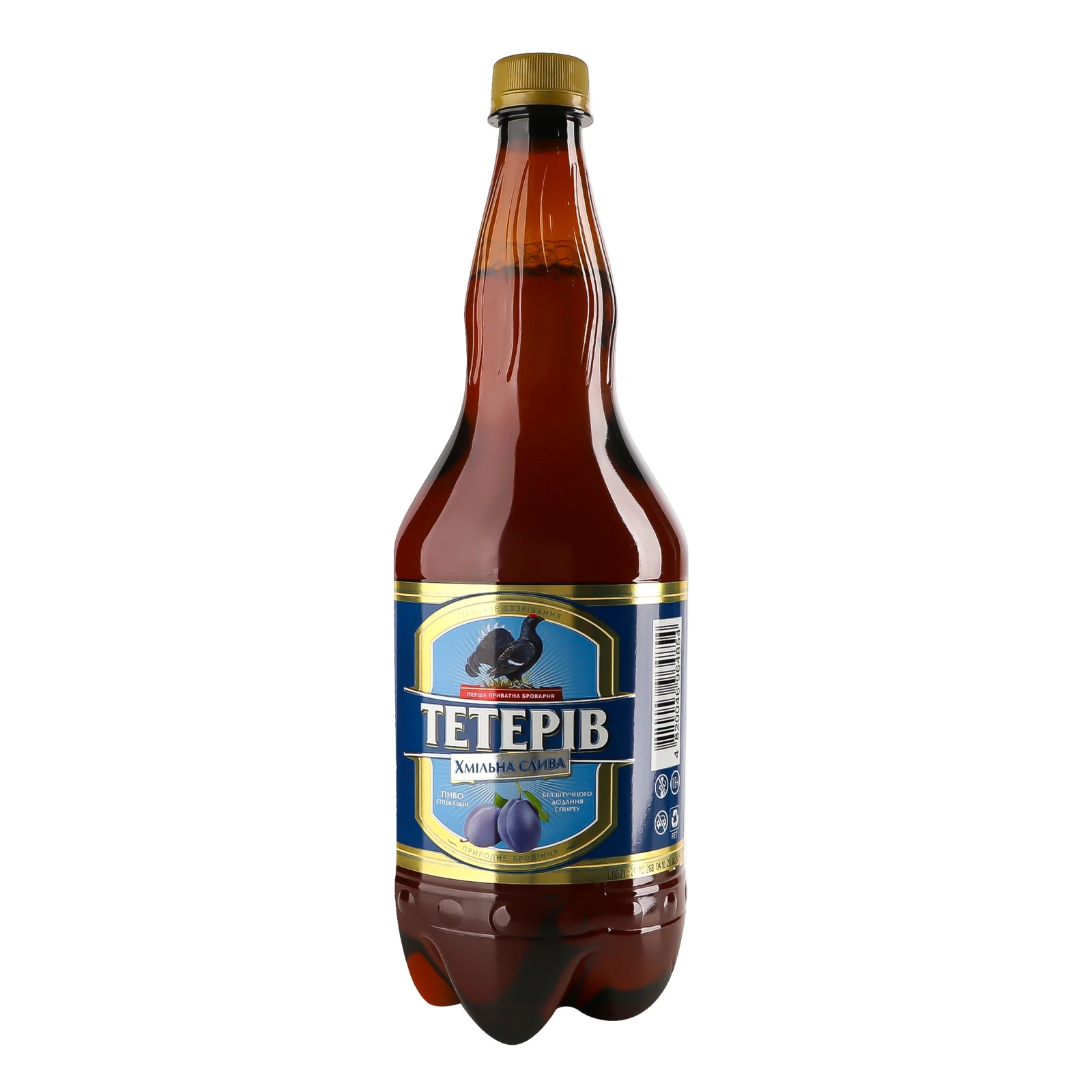Пиво Тетерів Хмільна слива спеціальне світле фільтроване пастеризоване 7% 1.2л Фото №:2