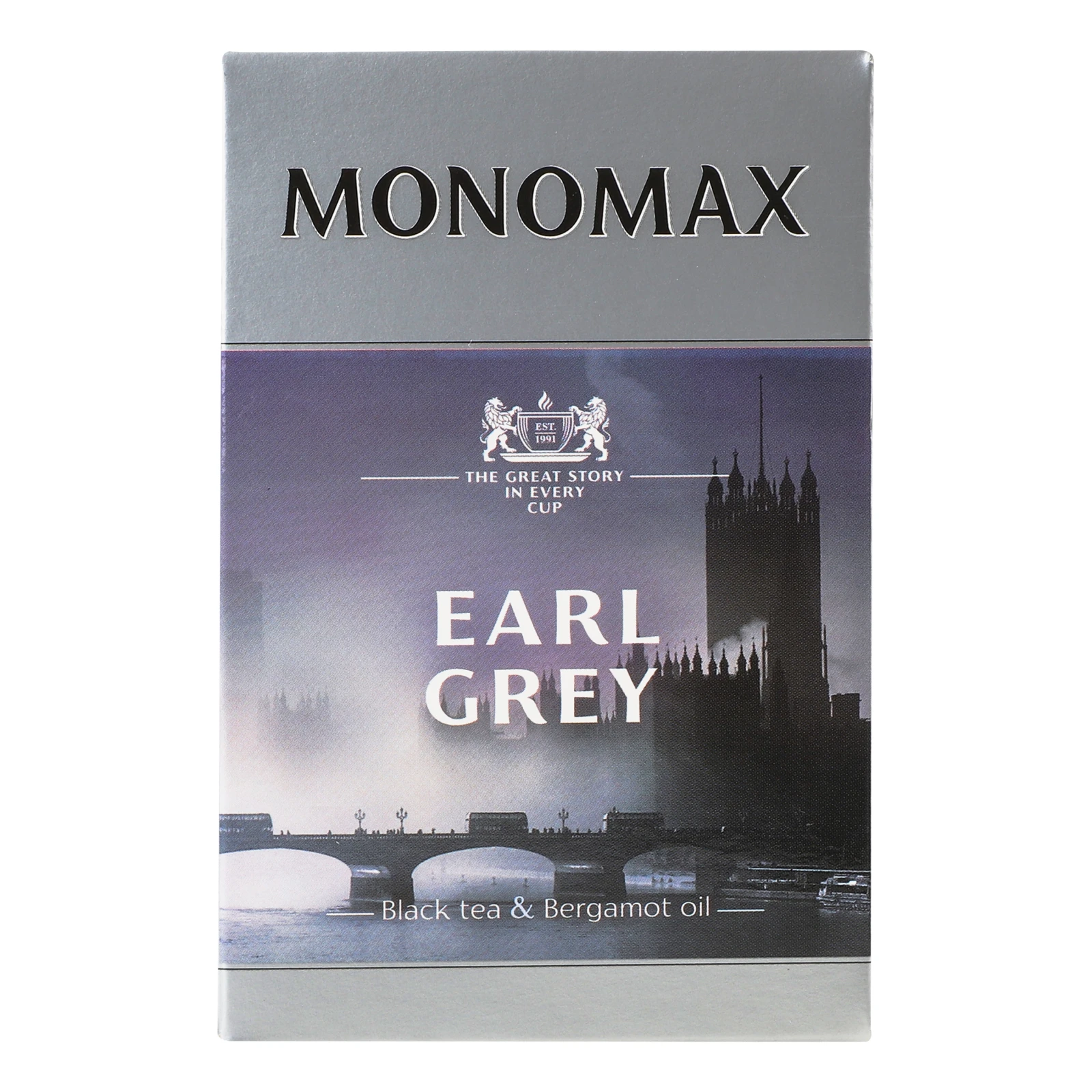 Чай чорний Monomax Earl Grey цейлонський байховий листовий з бергамотом 90г Фото №:1
