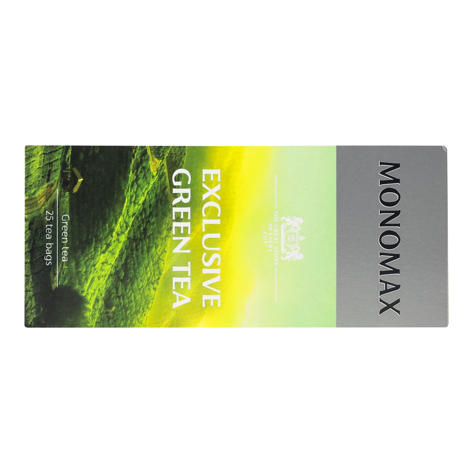 Чай Monomax Exclusive зелений китайський байховий дрібний 25х1.5г Фото №:2