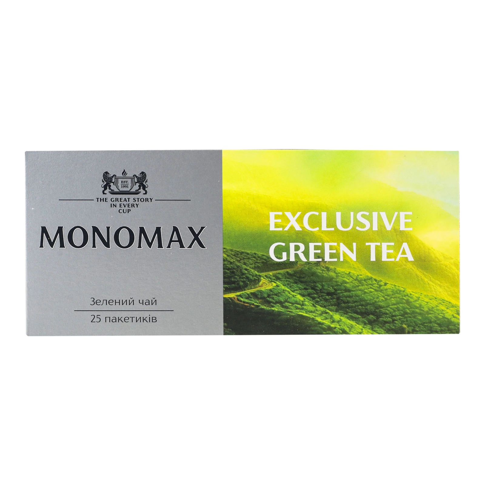 Чай Monomax Exclusive зелений китайський байховий дрібний 25х1.5г