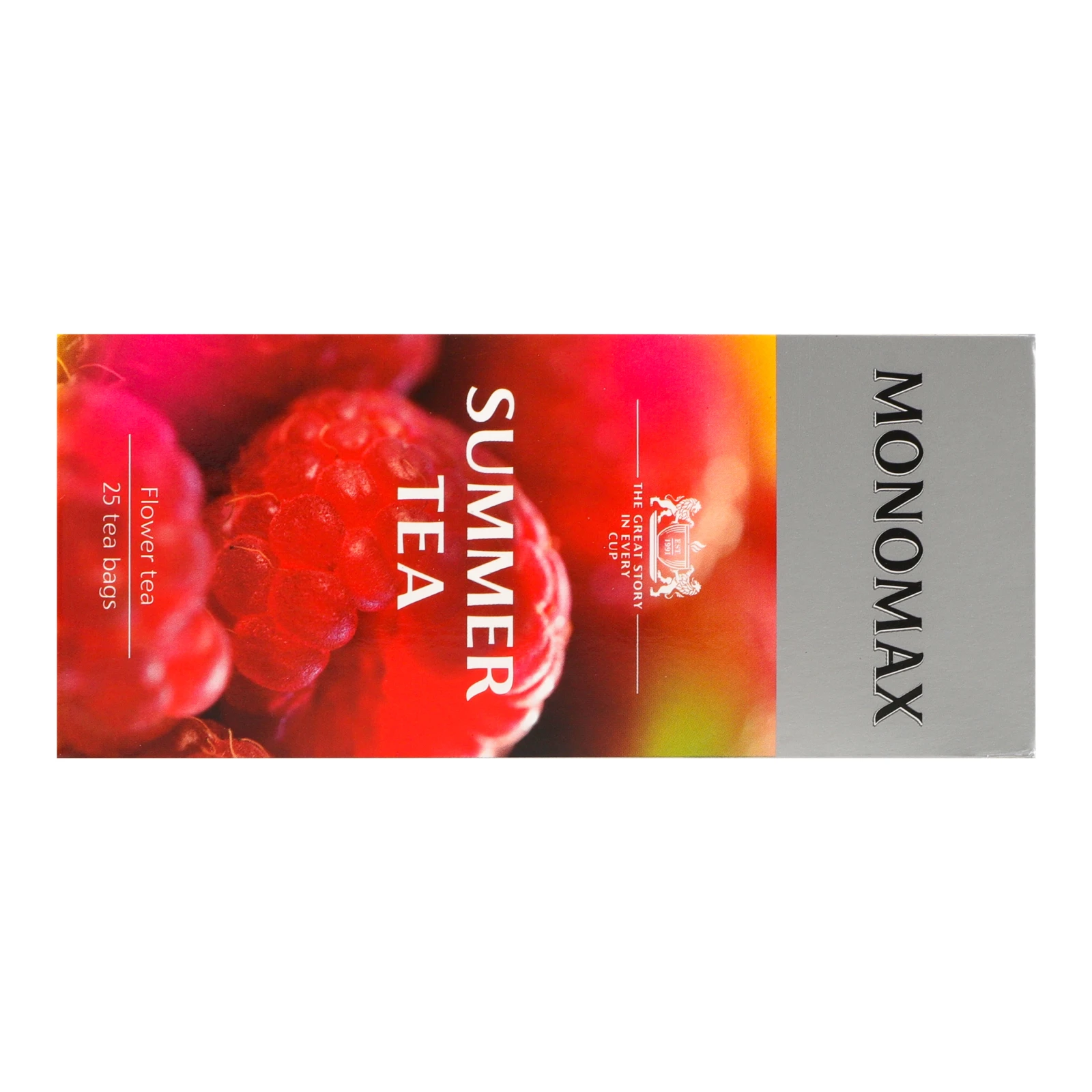 Чай Monomax Summer Tea бленд подрібненого квіткового каркаде з ягодами та ароматом малини 25х2г Фото №:2