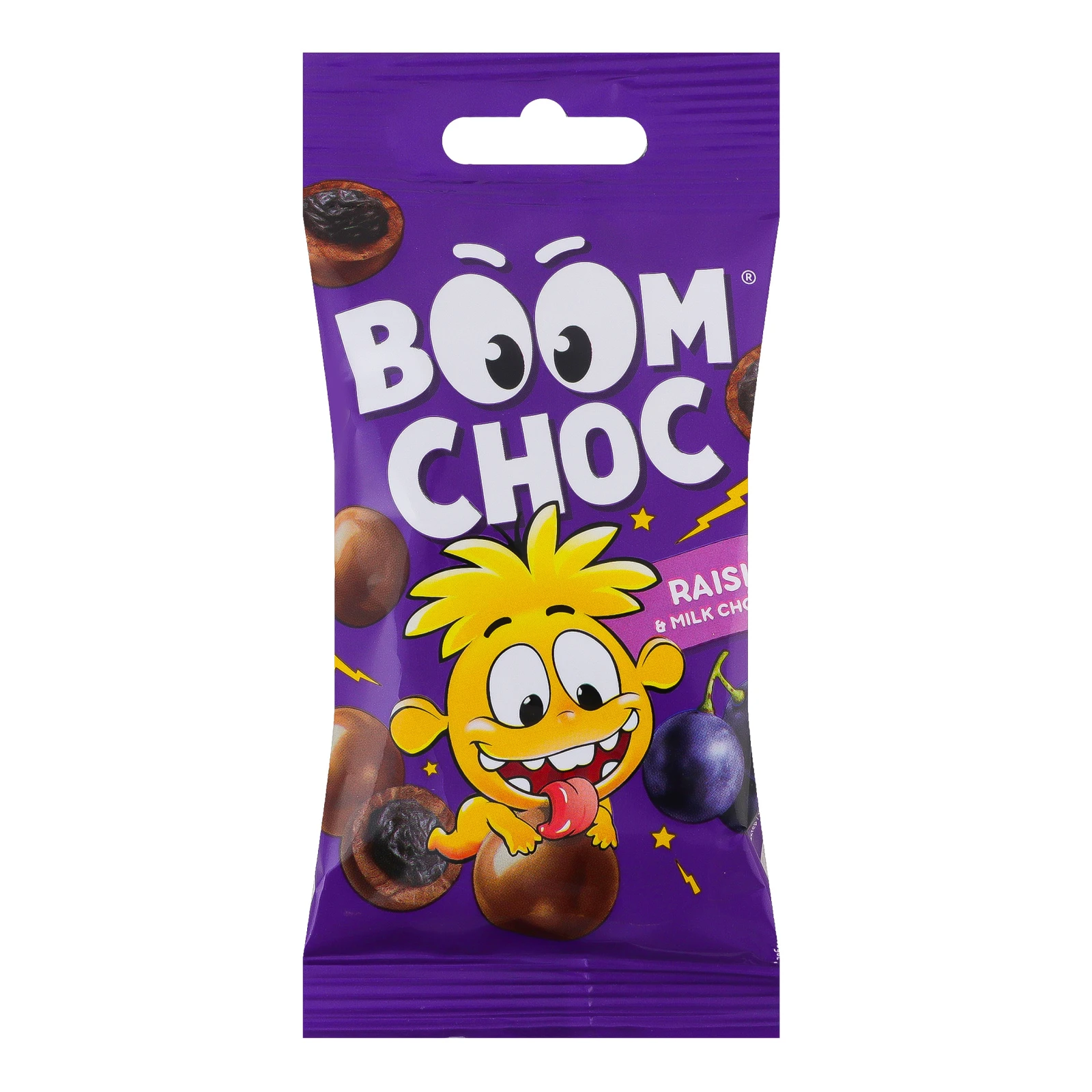 Драже Boom Choc Родзинки в молочному шоколаді 45г