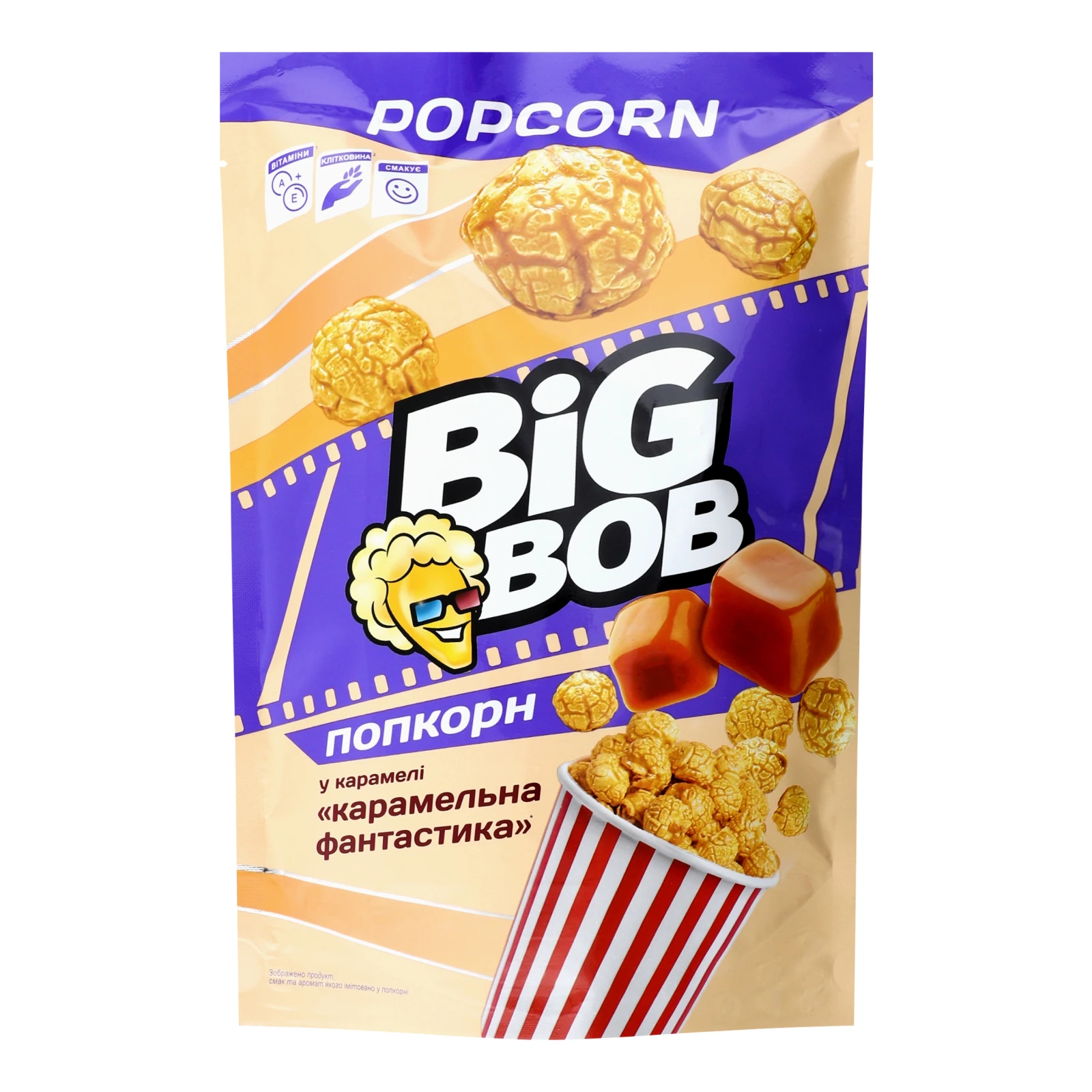 Попкорн Big Bob у карамелі Карамельна фантастика 90г Фото №:1