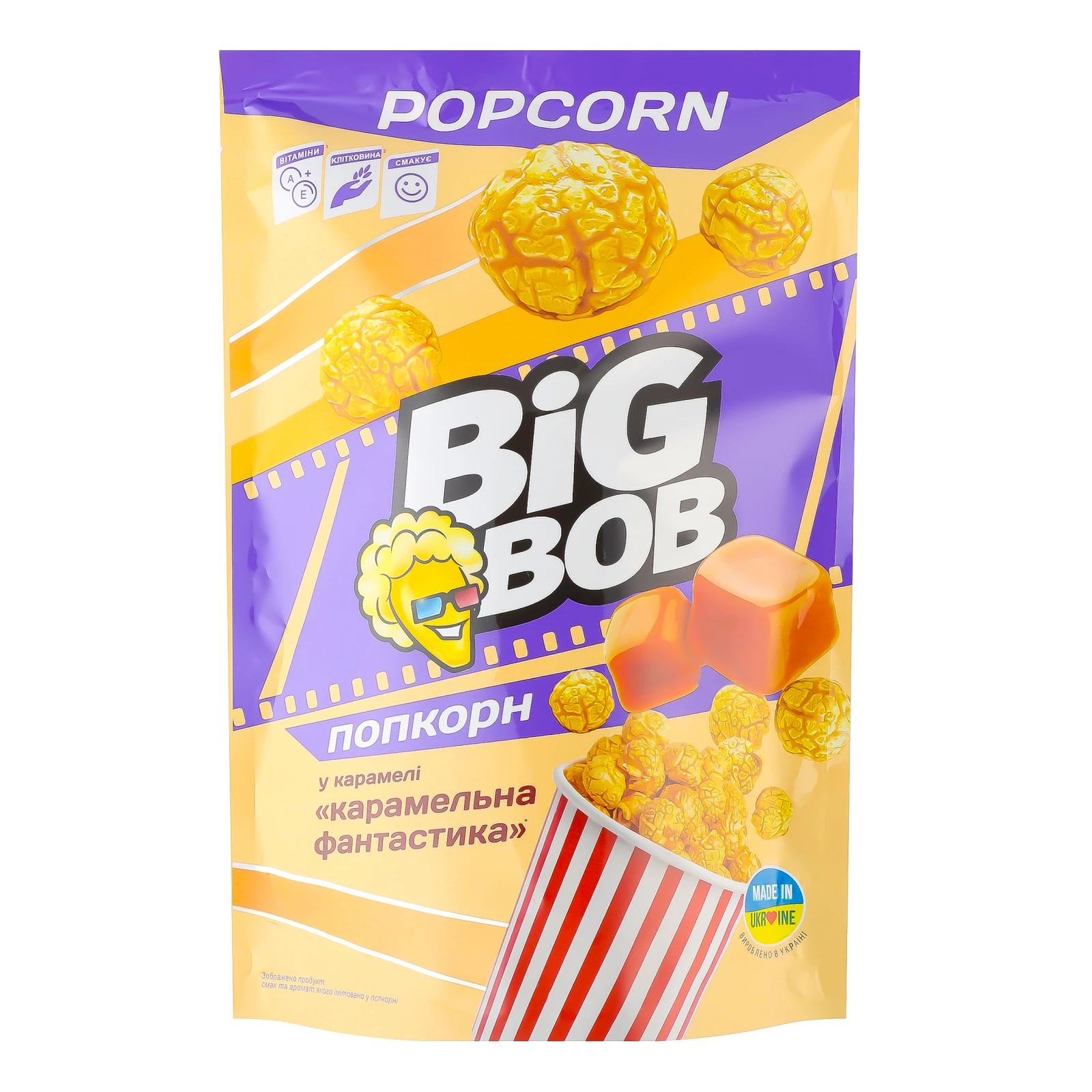 Попкорн Big Bob Карамельна фантастика в карамелі 90г Фото №:1