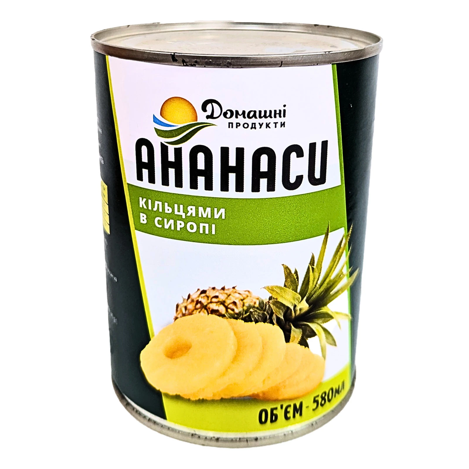 Ананаси Домашні продукти кільцями в сиропі 580мл 565г Фото навігації №:1
