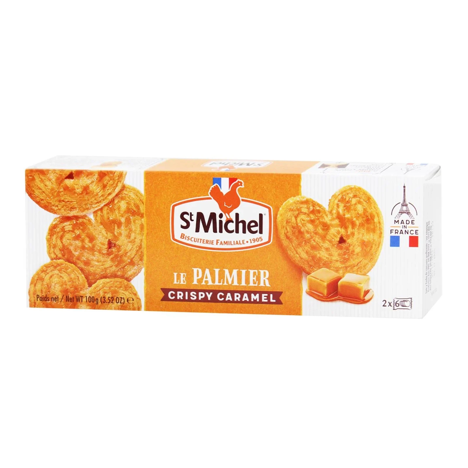 Печиво St Michel Palmiers здобне з карамеллю 100г Фото №:2
