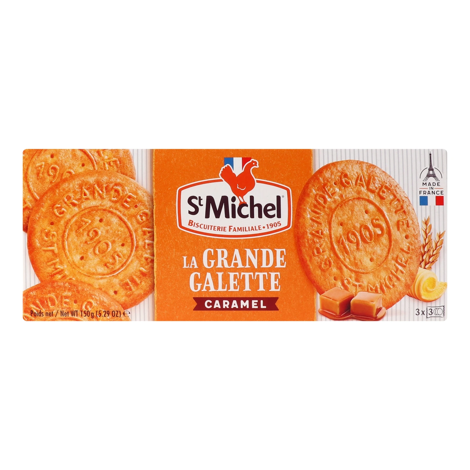 Печиво St Michel Grandes Galettess галети великі з карамеллю 150г Фото №:1