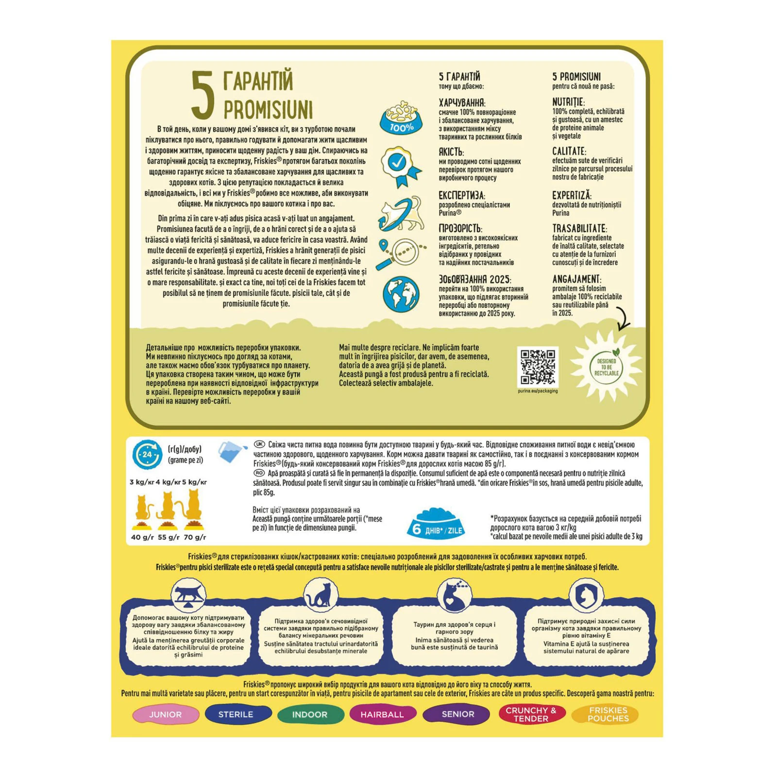 Корм для котів Friskis сухий повнораціонний для стерилізованих котів з лососем, тунцем та овочами 270г Фото №:2