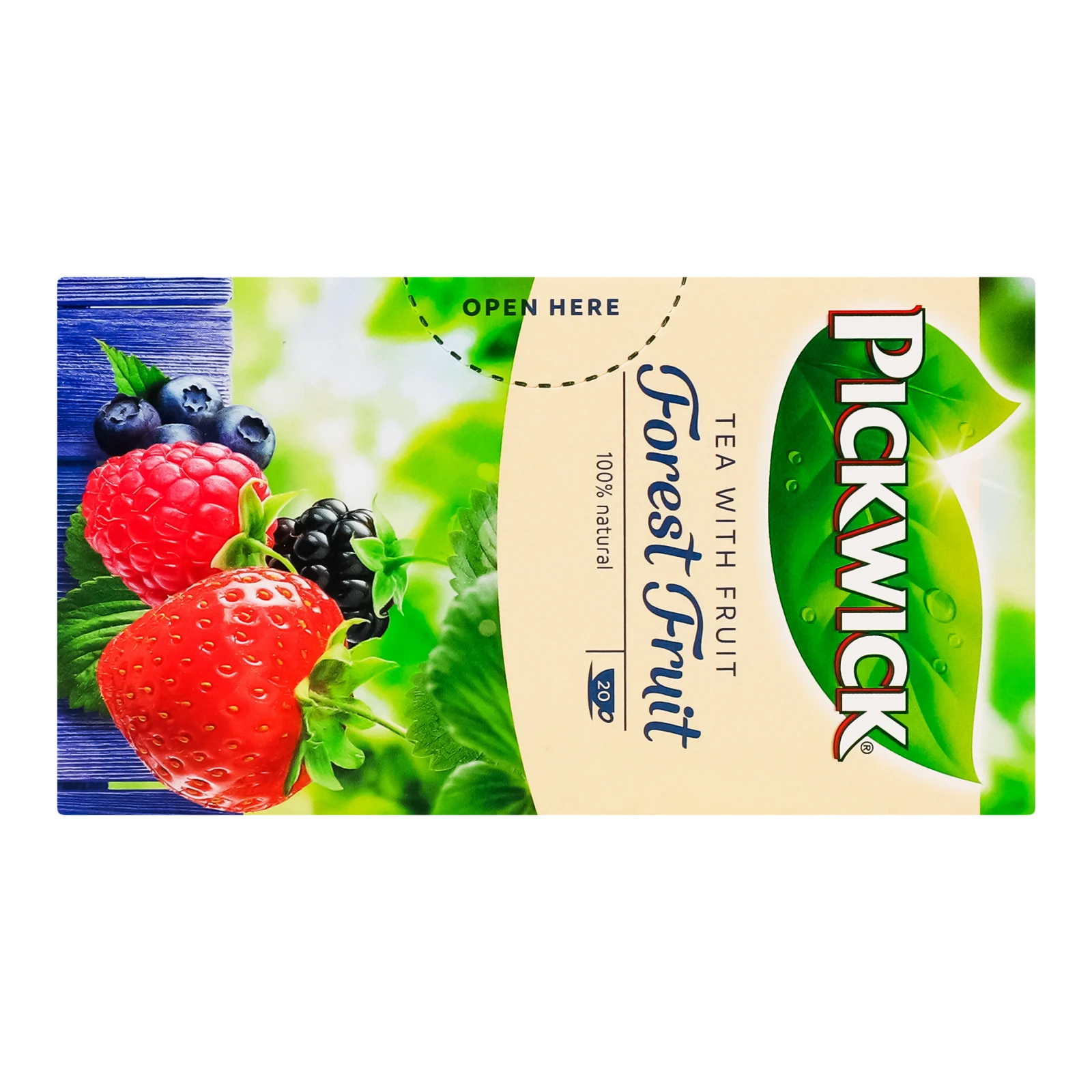 Чай Pickwick Forest Fruit чорний ароматизований зі шматочками лісових ягід 20*1.5г Фото №:2