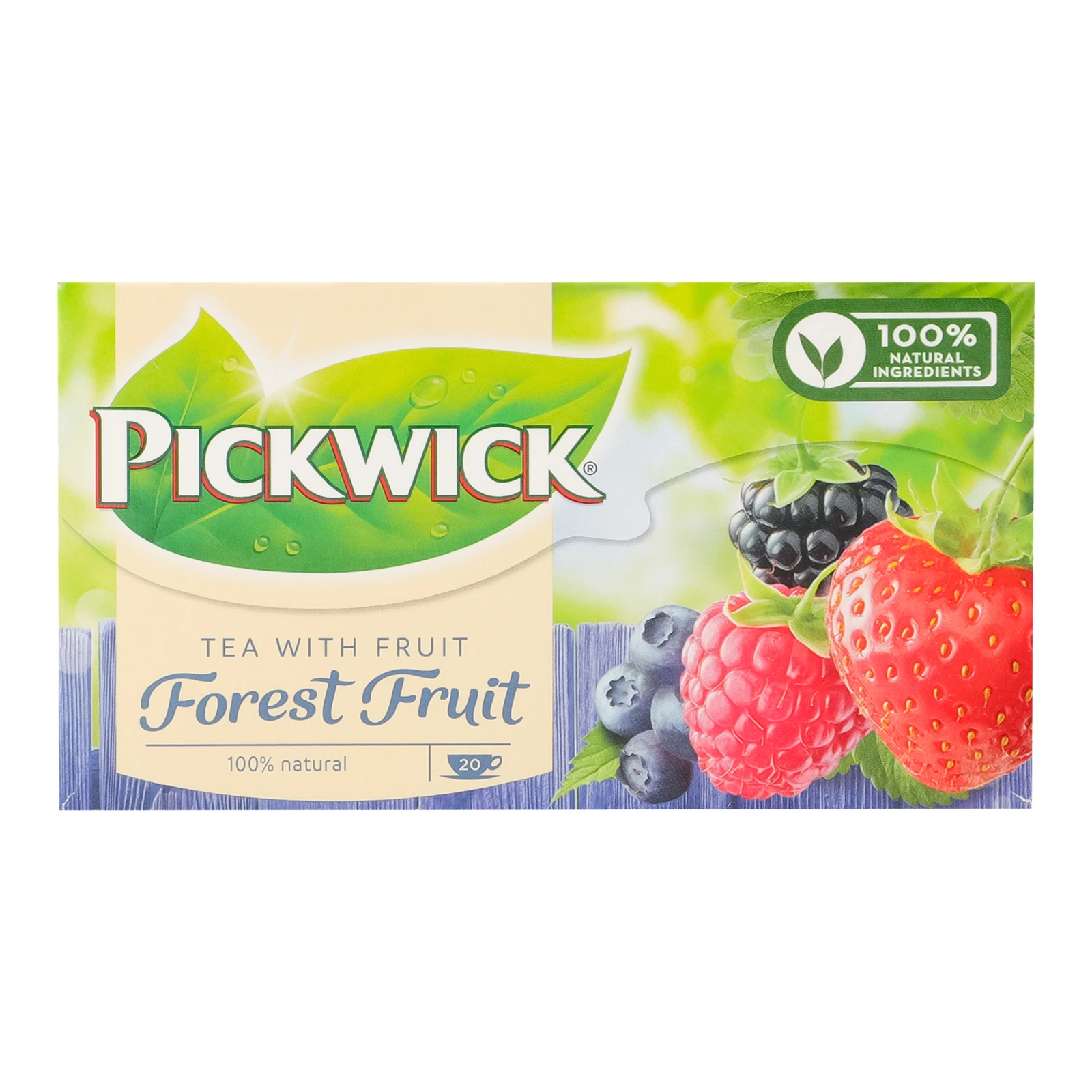Чай Pickwick Forest Fruit чорний ароматизований зі шматочками лісових ягід 20*1.5г Фото навігації №:1