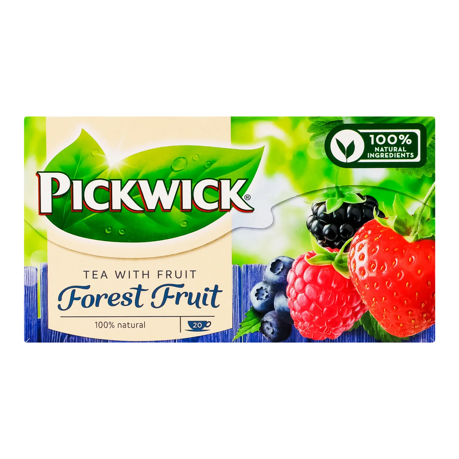 Чай Pickwick Forest Fruit чорний ароматизований зі шматочками лісових ягід 20*1.5г Фото №:1