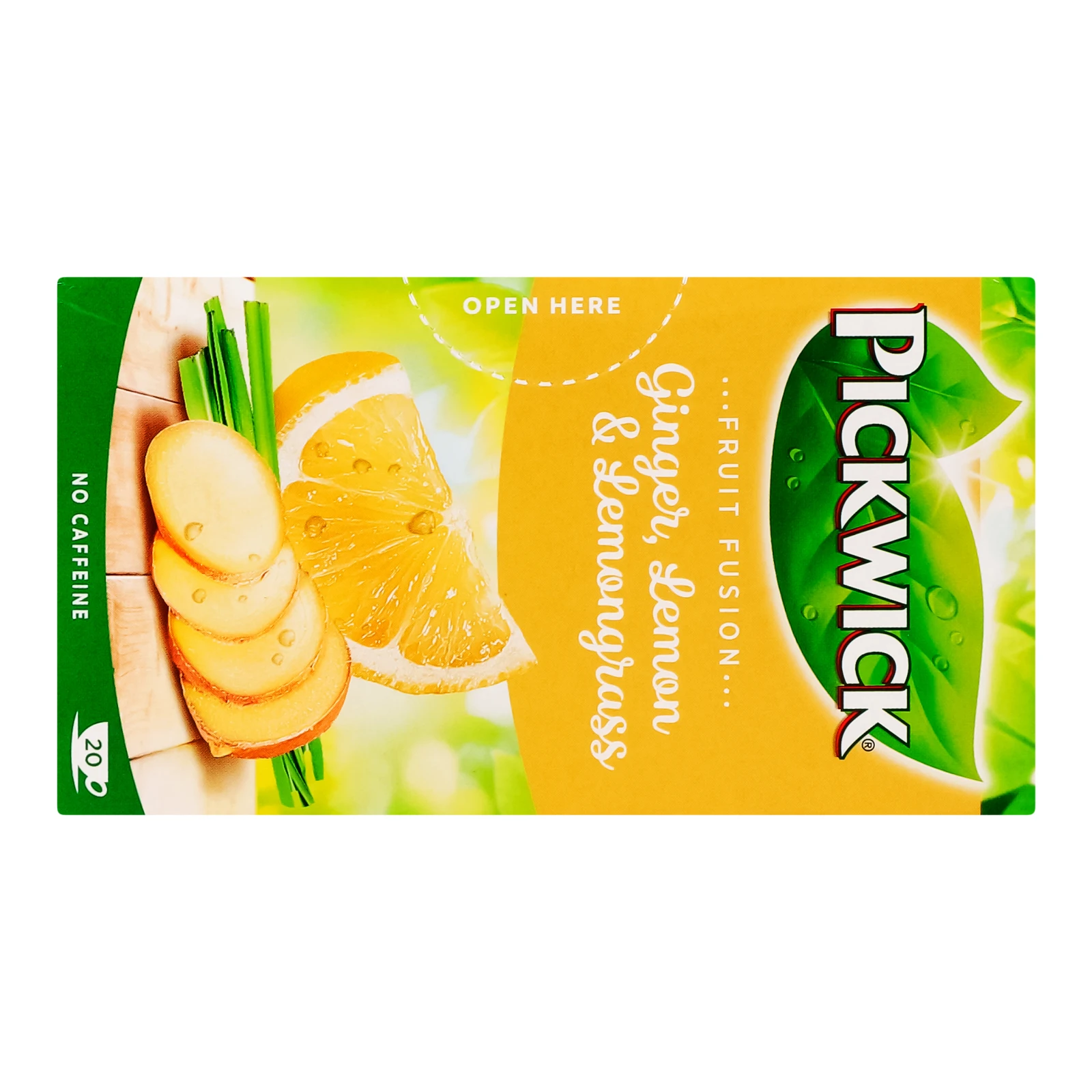 Чай Pickwick Fruit fusion фруктово-трав'яний ароматизований Імбир-лемонграс 20х2г фото 2