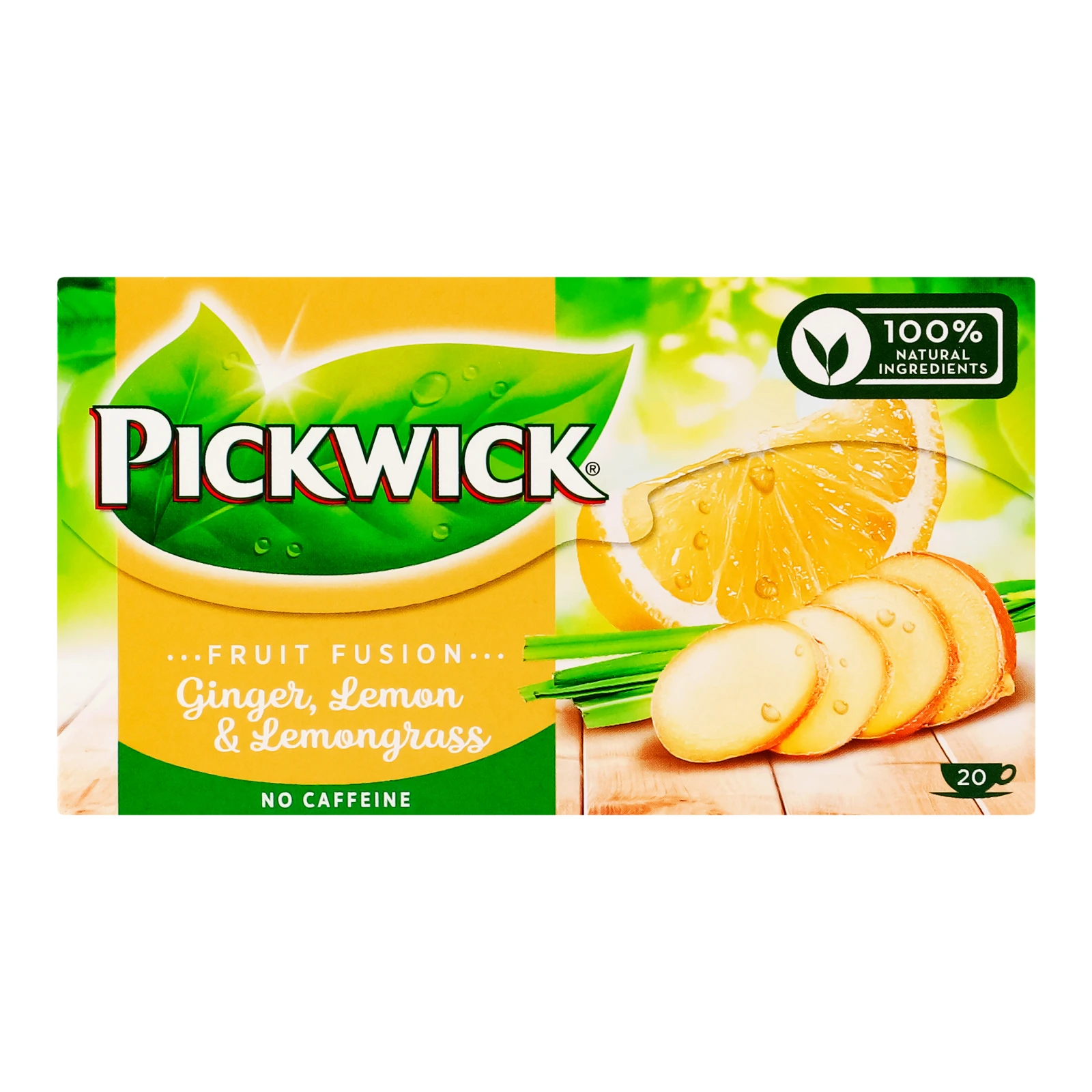 Чай Pickwick Fruit fusion фруктово-трав'яний ароматизований Імбир-лемонграс 20х2г Фото №:1