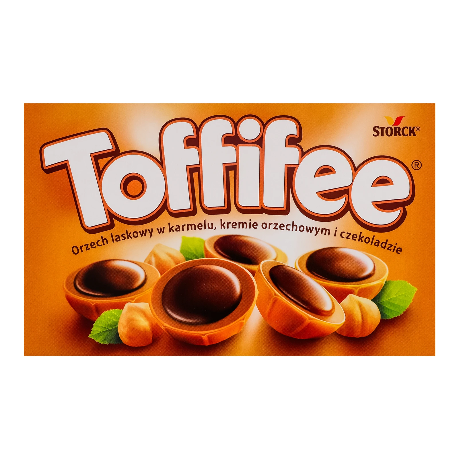 Цукерки Toffifee з лісовим горіхом в карамельній чашечці з горіховим кремом і шоколадом 125г Фото №:1