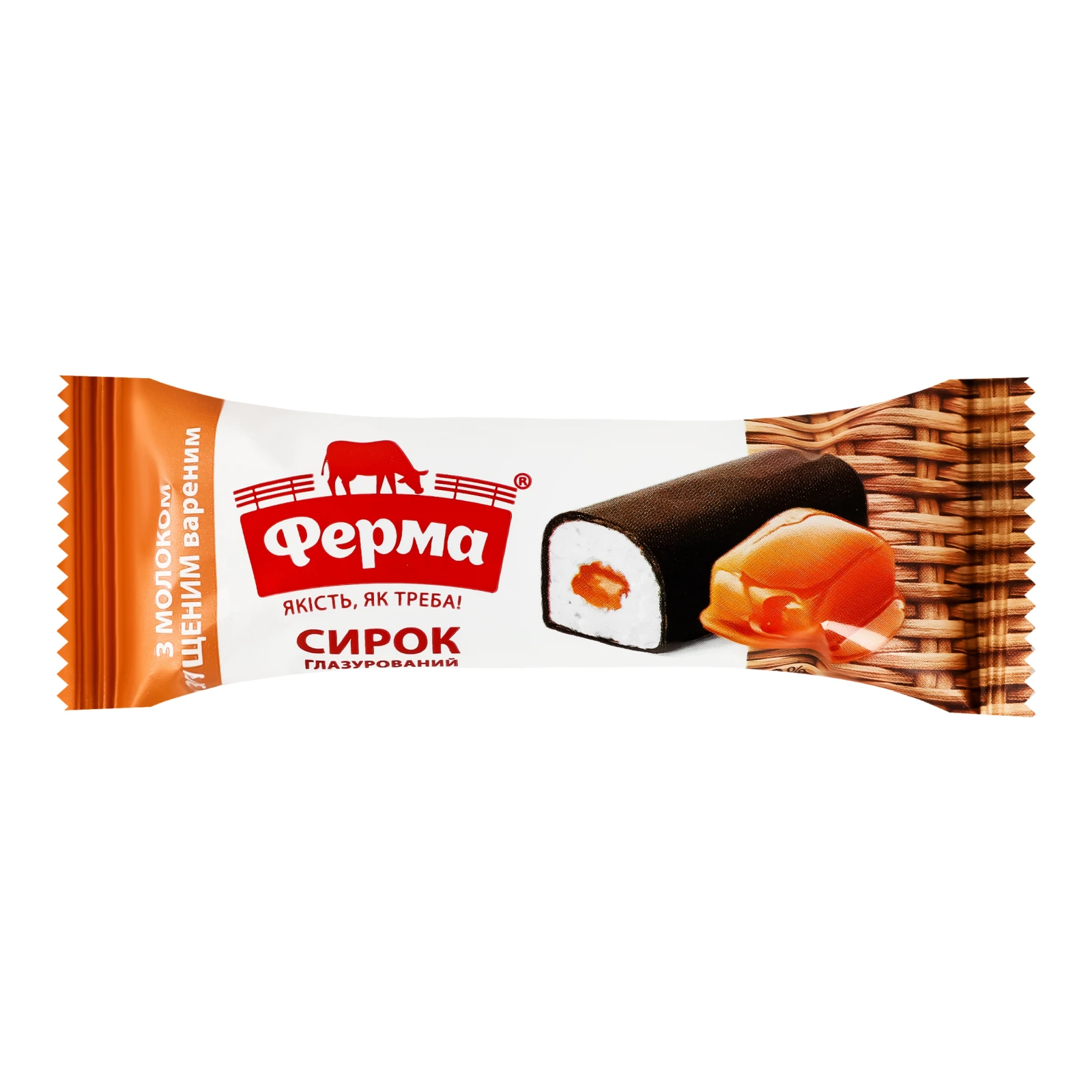 Сирок глазурований Ферма з молоком згущеним вареним 23% 36г Фото №:1