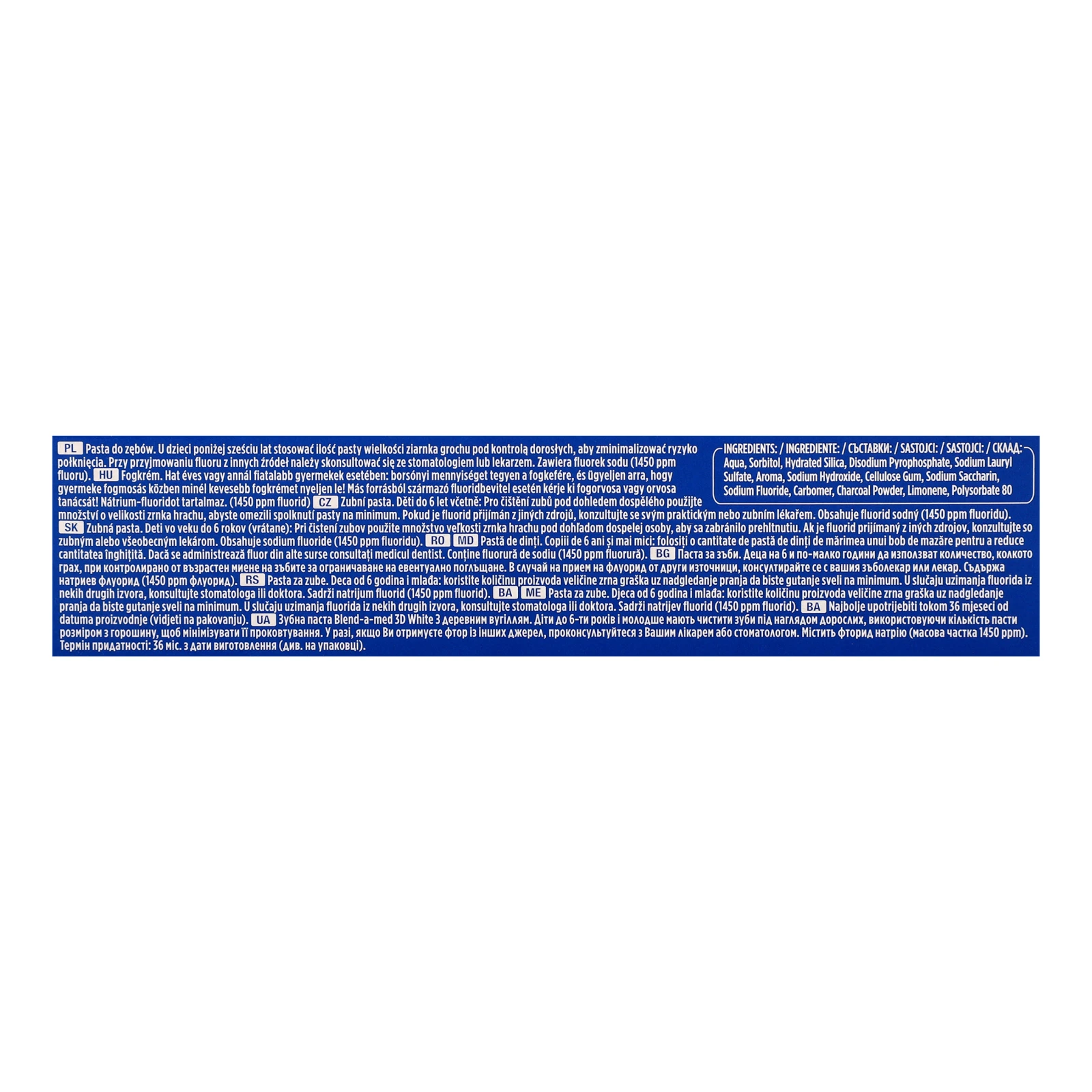 Паста зубна Blend-a-Med 3D White With Charcoal 75мл Фото №:3