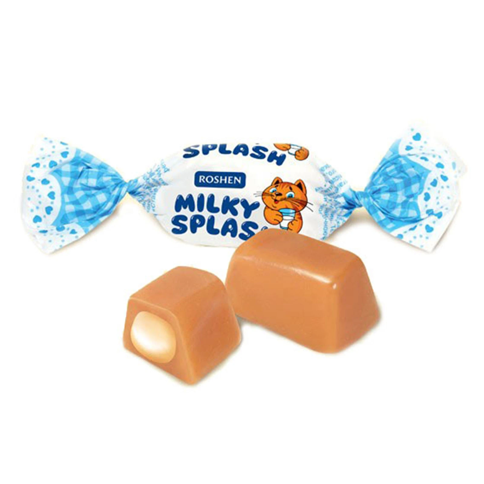 Цукерки Roshen ірис Milky Splash з молочн начинк