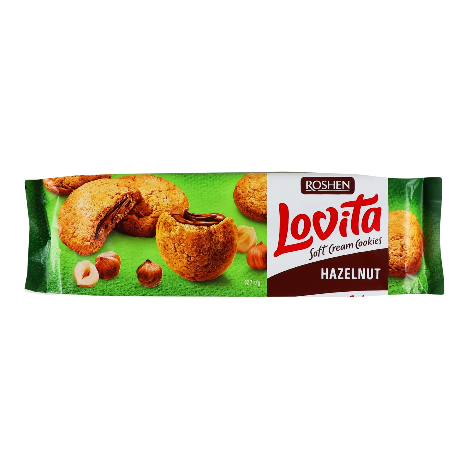 Печиво Roshen Lovita Soft Cream Cookies Hazelnut здобне 127г Фото №:1
