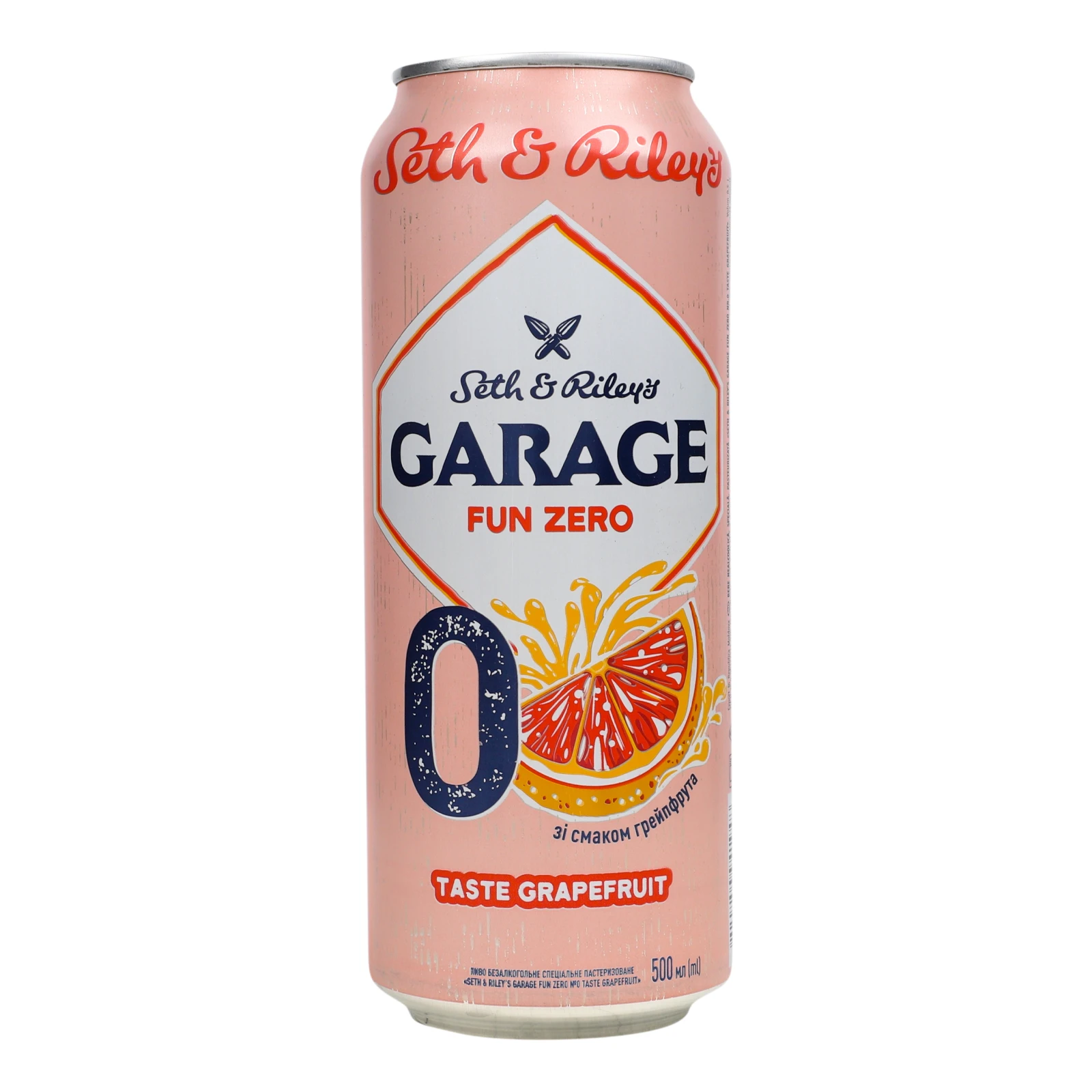 Пиво спеціальне Seth&Riley's Garage Fun Zero №0 Taste Grapefruit безалкогольне пастеризоване 0.5л Фото №:1