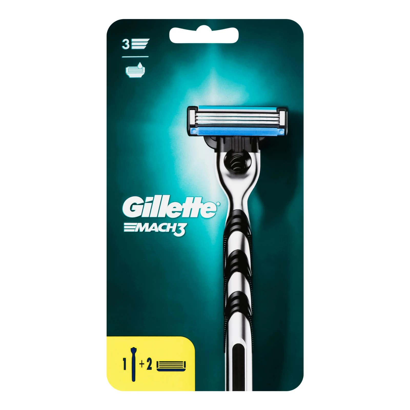 Бритва Gillette Mach 3 зі змінними касетами 1шт Фото навігації №:1