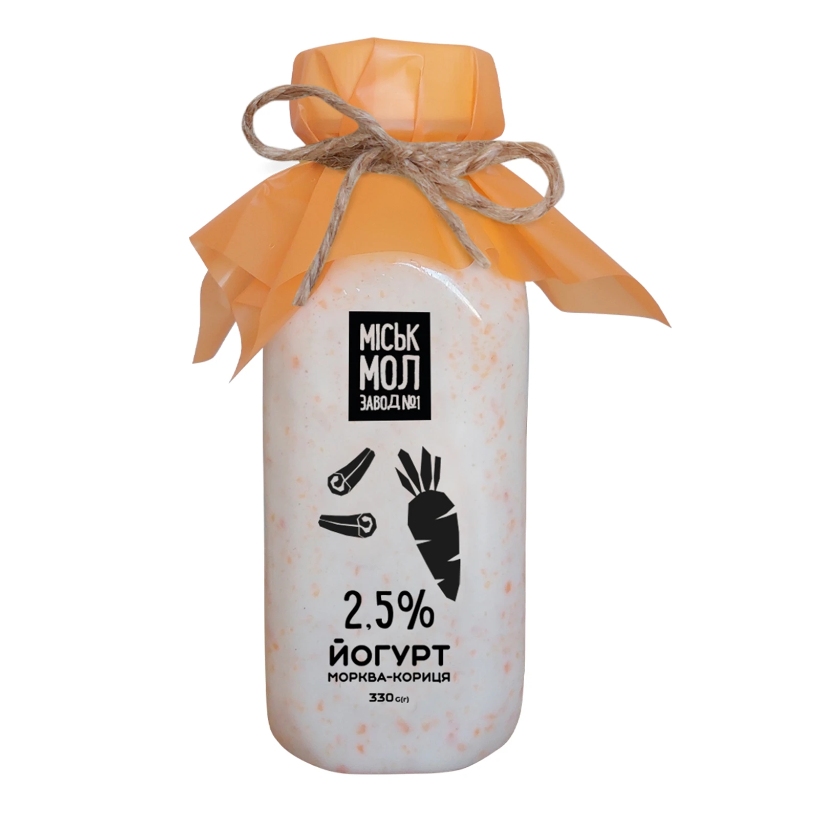 Йогурт Міськмолзавод №1 Морква-кориця 2.5% Фото №:1