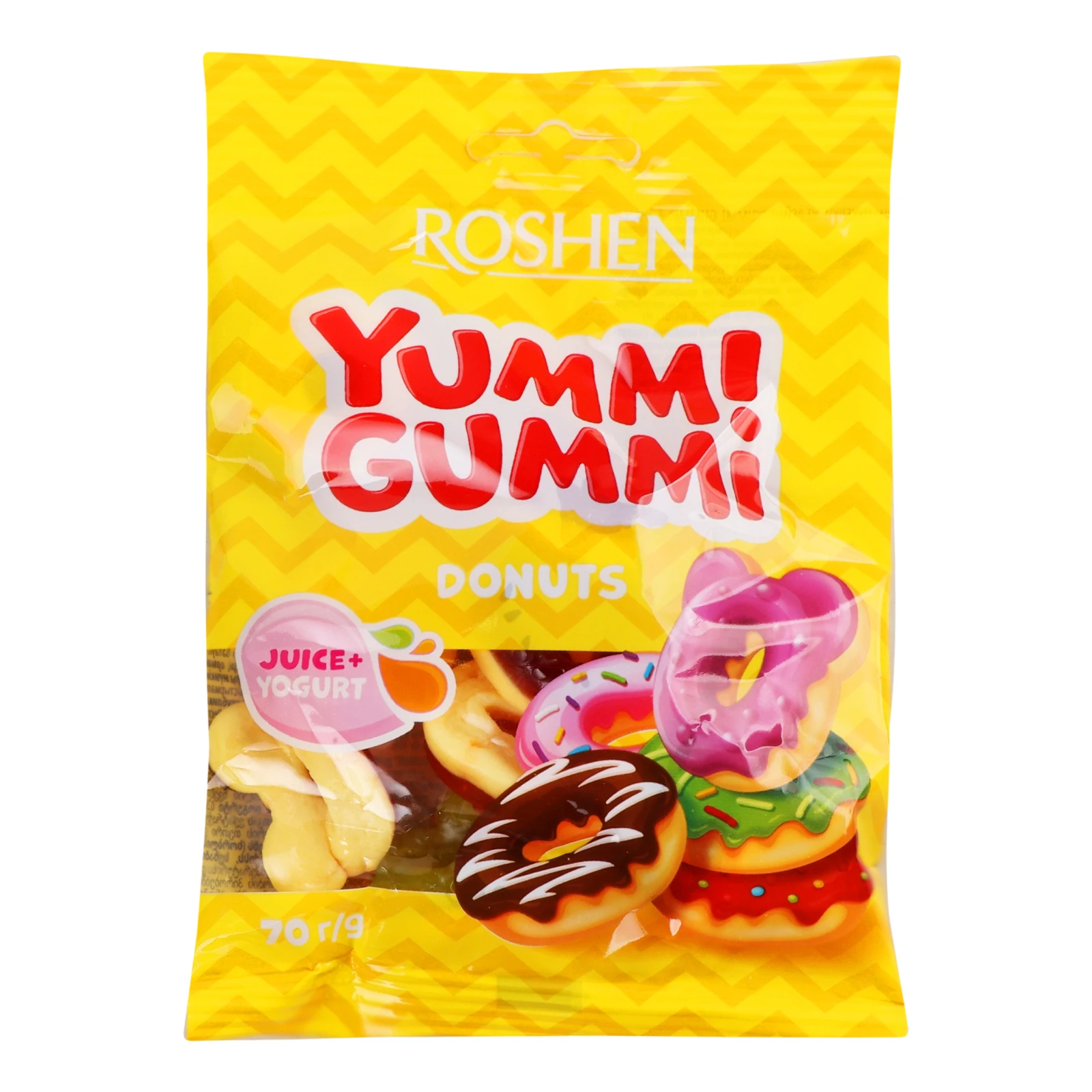 Цукерки желейні Roshen Yummi Gummi Donuts 70г Фото №:1