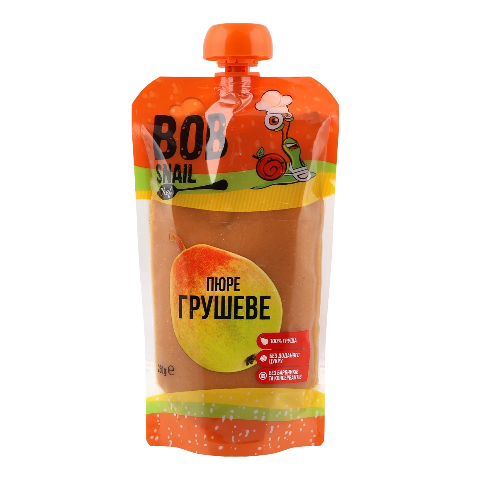 Пюре Bob Snail фруктове пастеризоване Груша 250г Фото №:1