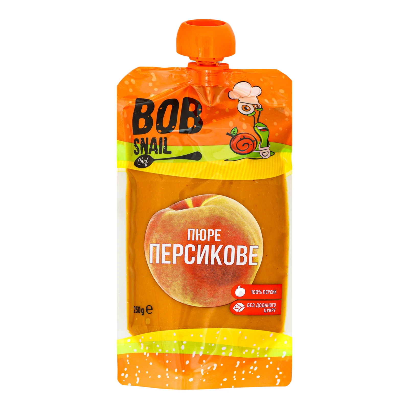 Пюре Bob Snail Персик фруктове 250г Фото навігації №:1